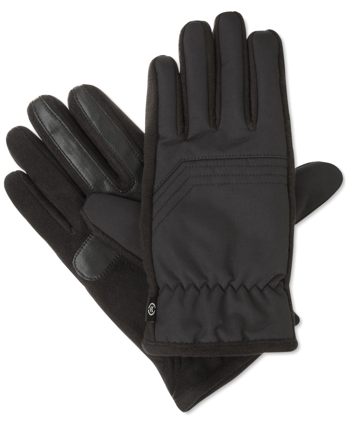 $175 Isotoner Men Gray Thermaflex Smartouch Nylon Top Stitching Winter Gloves L