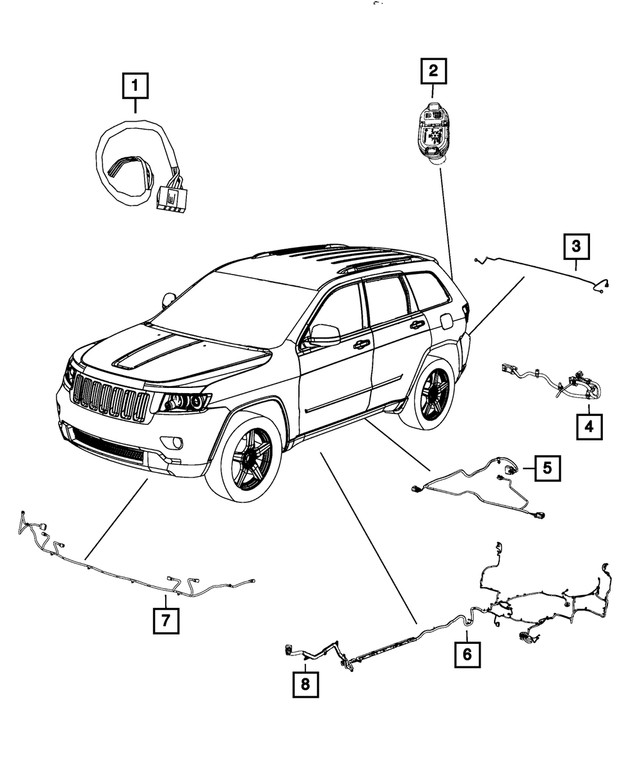 Genuine Mopar Front Fascia Wiring 68214338AA