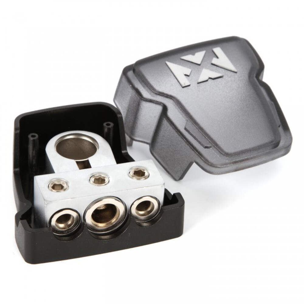 XBTU Universal Positive/Negative Satin Chrome Battery Terminal with 1/0 Gauge