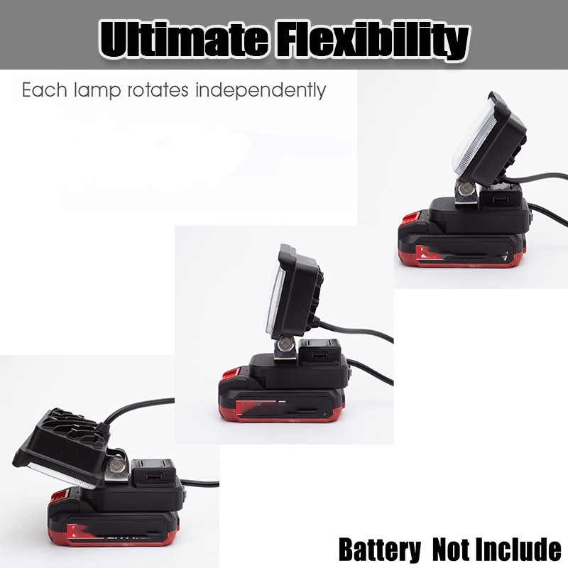 LED Work Light For Bauer 20V Li-Ion Battery Foldable Compact Job Site Light