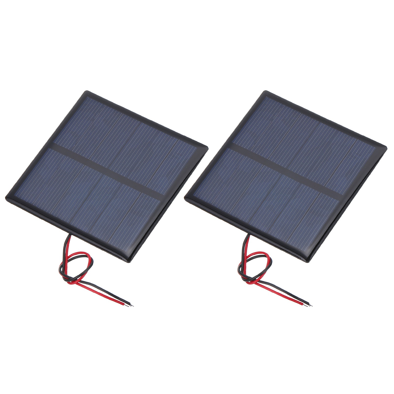2 Pack 3V 0.63W 210mA Mini Solar Panels with 2 Cable 70mm x 70mm