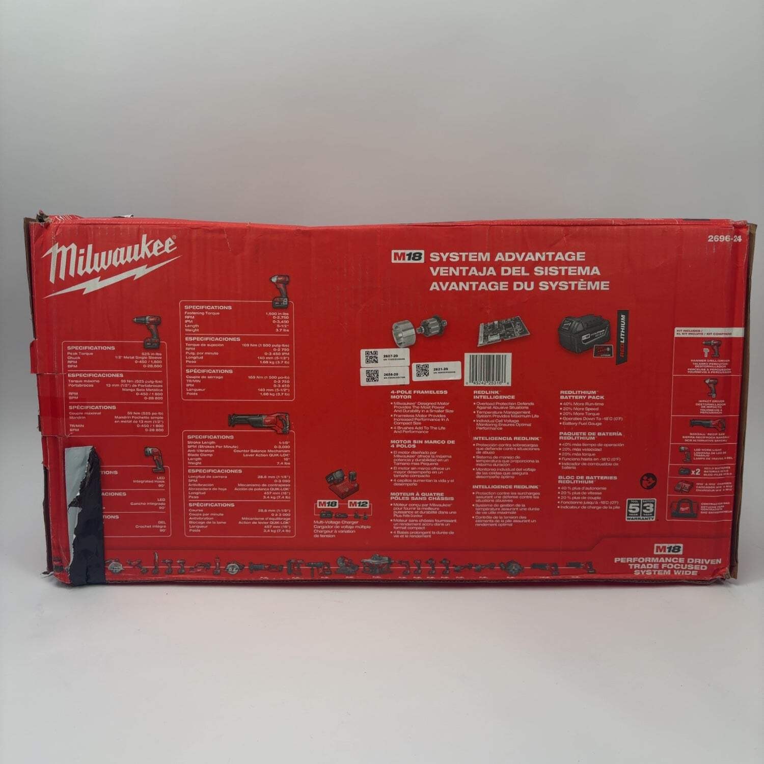 New Milwaukee 4-Tool Combo Kit 2696-24