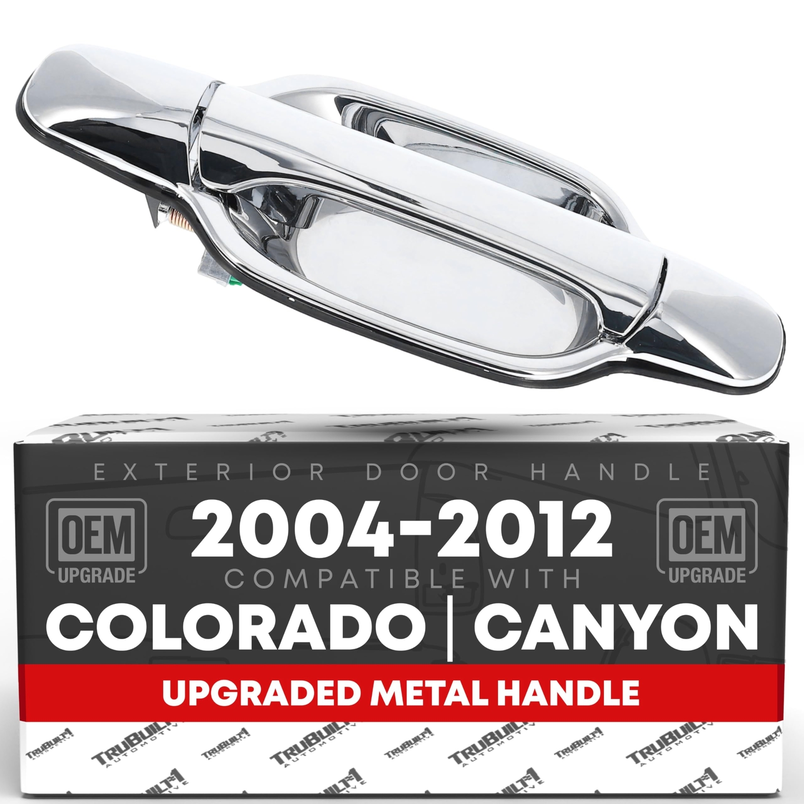 Front Passenger Door Handle for Chevrolet Colorado, GMC Canyon - Chrome, Keyh...