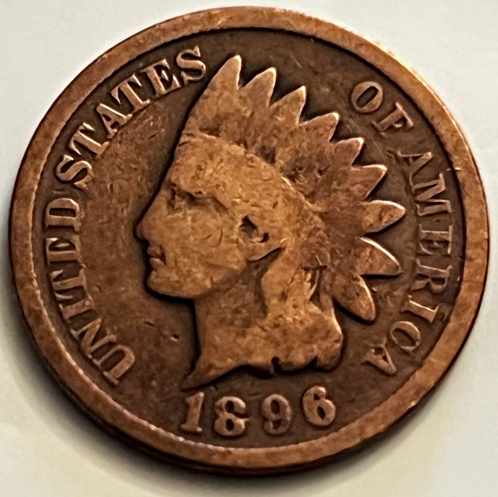 1896 Indian Head Cent Penny VG BN1190