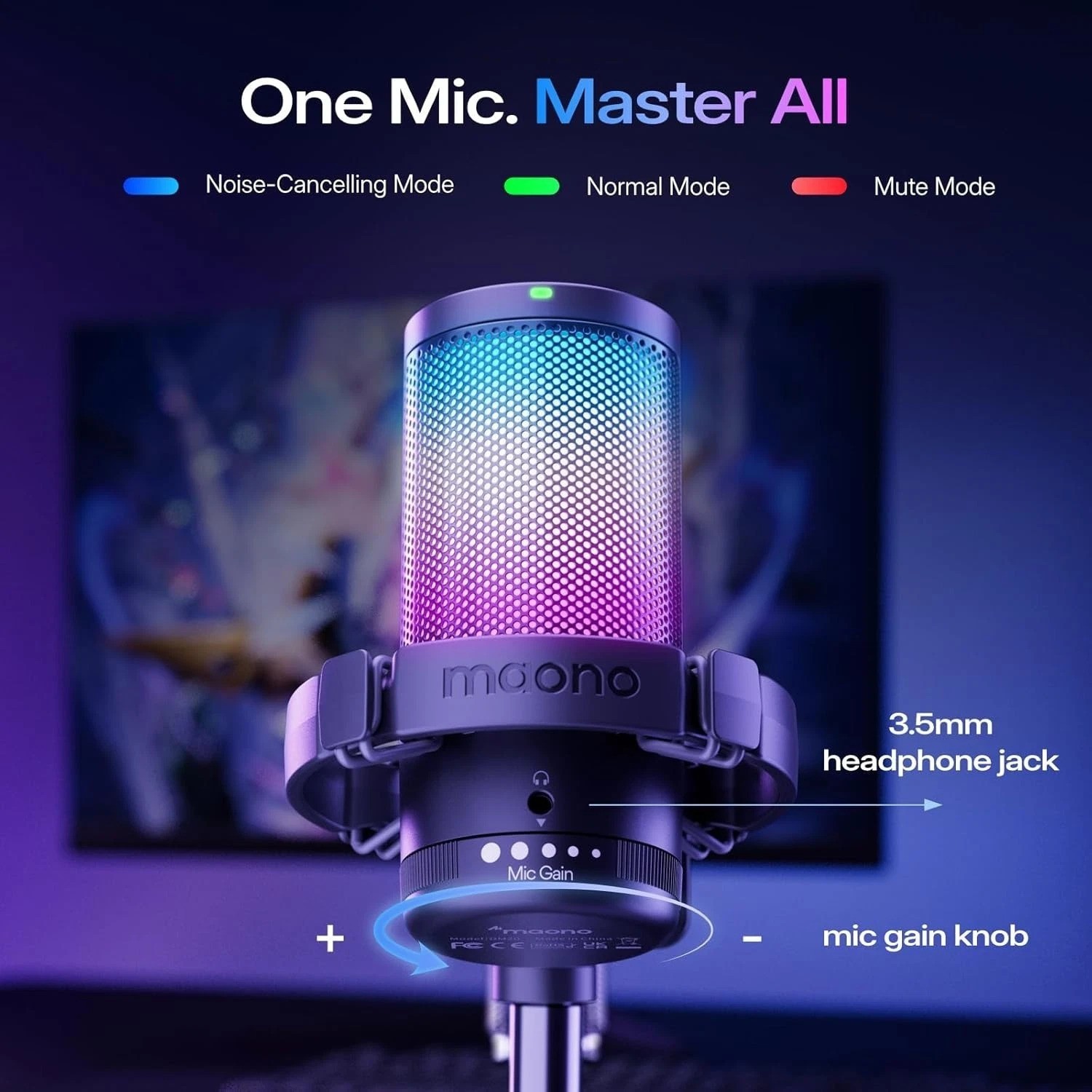 Professional Gaming Microphone with Arm Stand