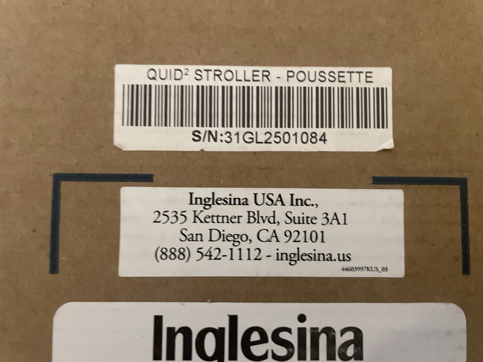 Inglesina Quid Stroller - Puma Black