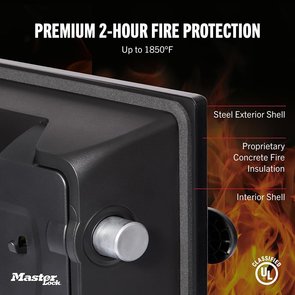 Fireproof Waterproof Safe with Combination Dial 1.23 Cu-Ft