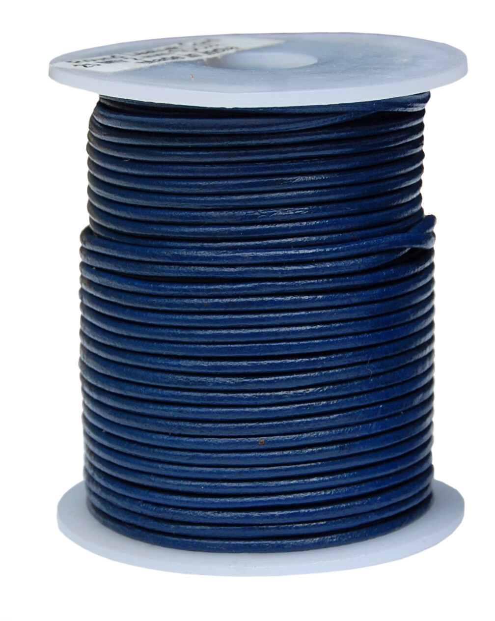 2mm round dark blue genuine leather cord 5 yards section (spool is not included)