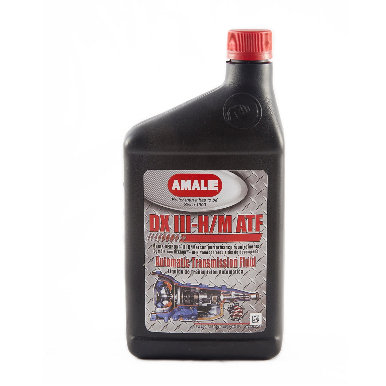 Amalie (72836-56) DEXRON III-H/MERCON Automatic Transmission Fluid - 1 Quart
