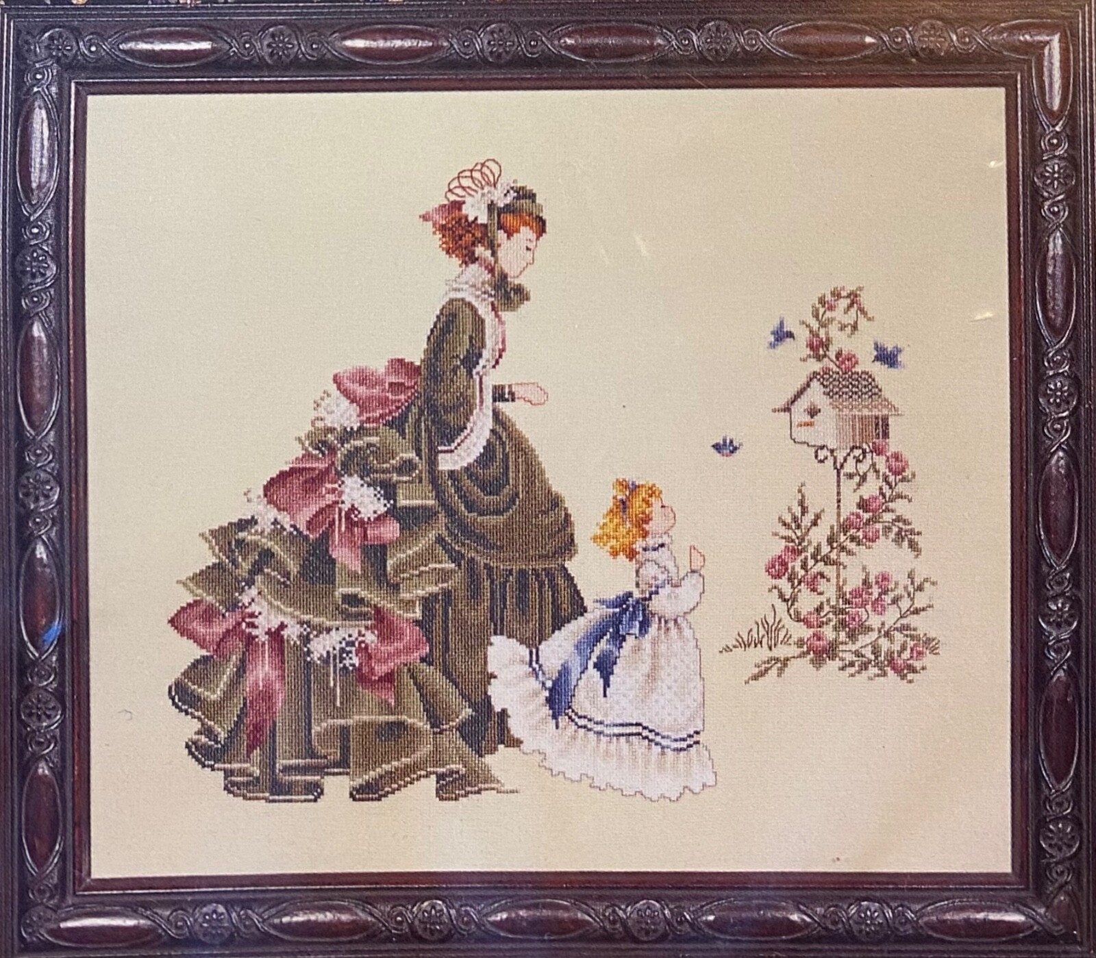 Lavender and Lace LITTLE WINGS Victorian Design Birds Cross Stitch PATTERN Chart