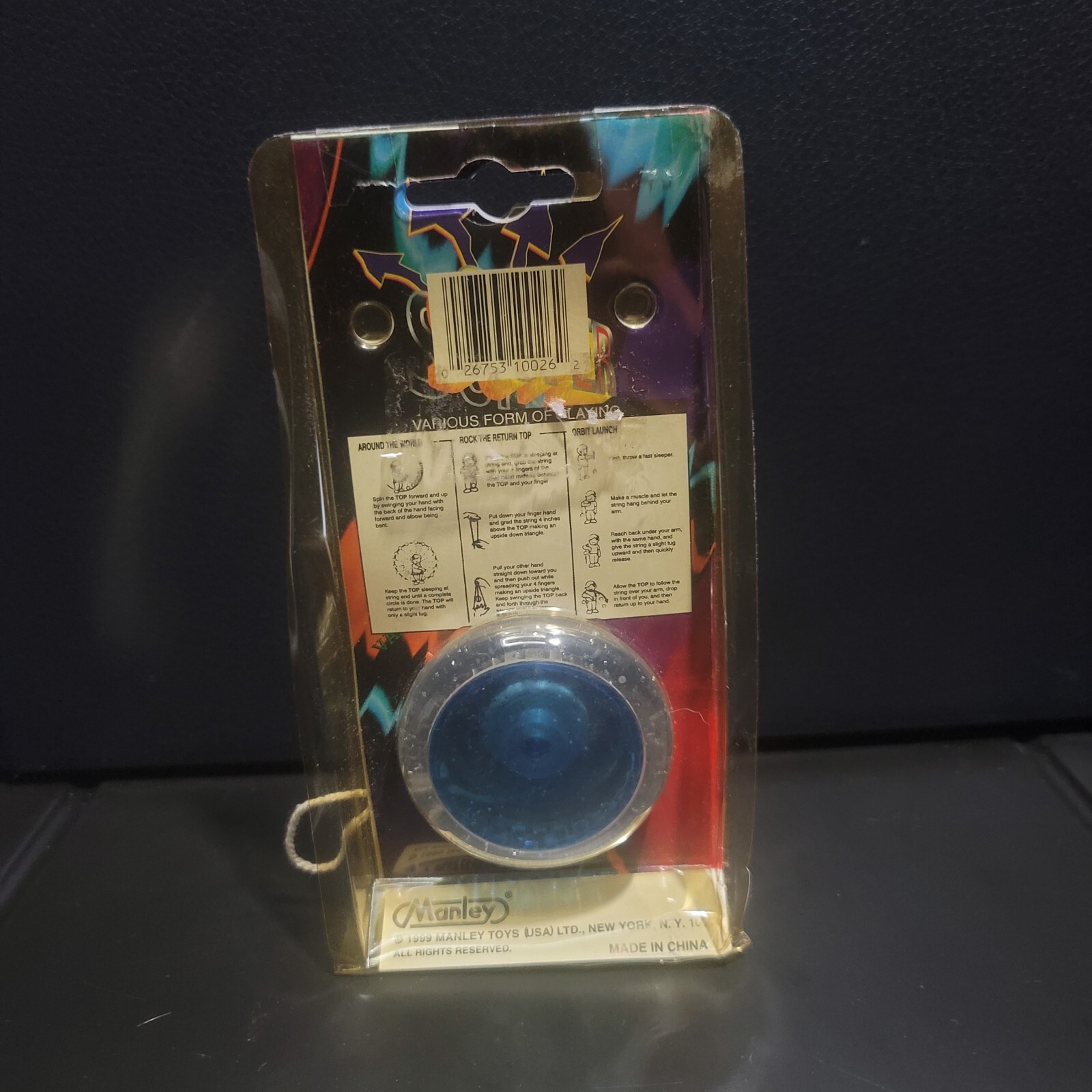 Vintage 1999 Manley Super YoYo! Complete in Packaging!! Blue and Clear!!