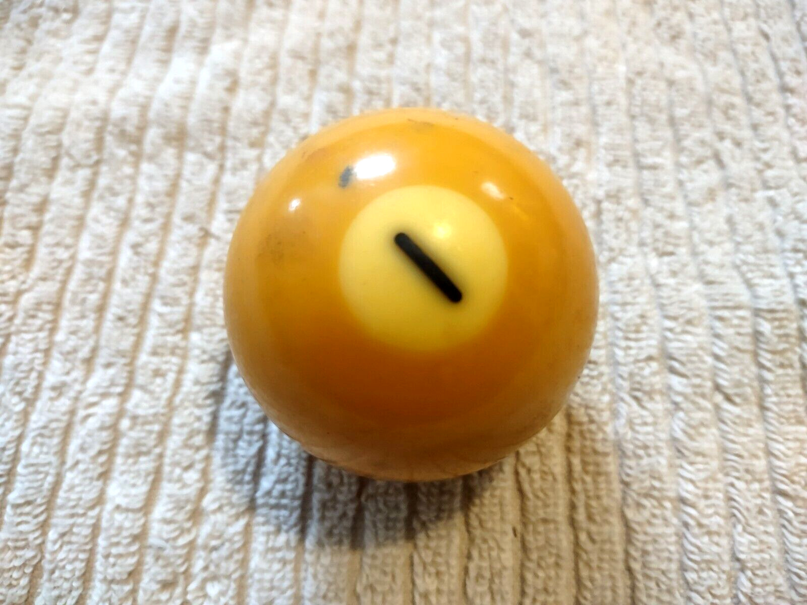 Vintage pool billiards REPLACEMENT BALL number 1 YELLOW