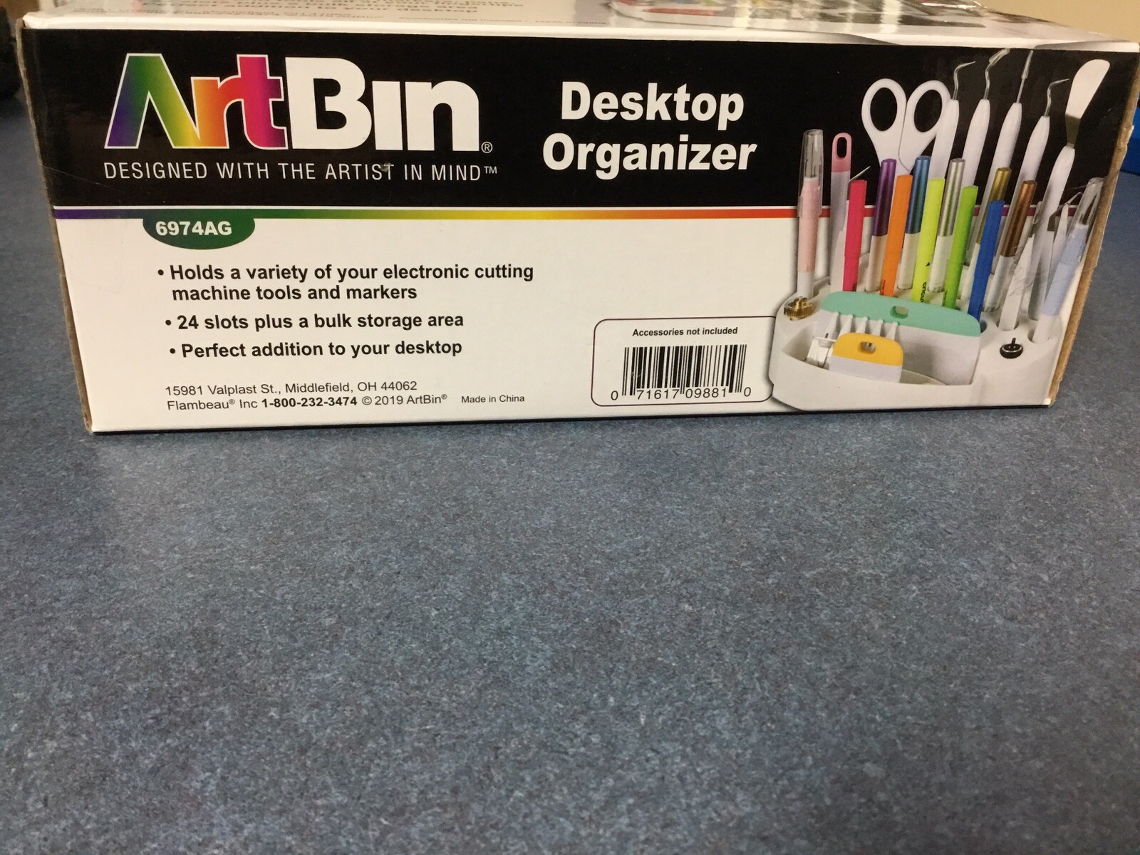 ArtBin 6974AG Desktop Accessory Storage With 24 Slots White