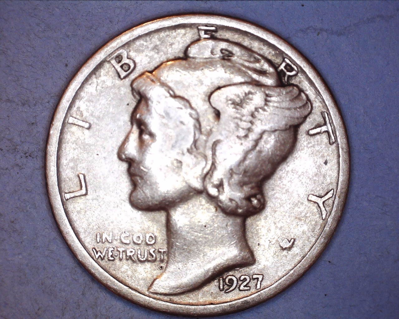 1927  Mercury Head Silver Dime   FINE COND.   **223-6B