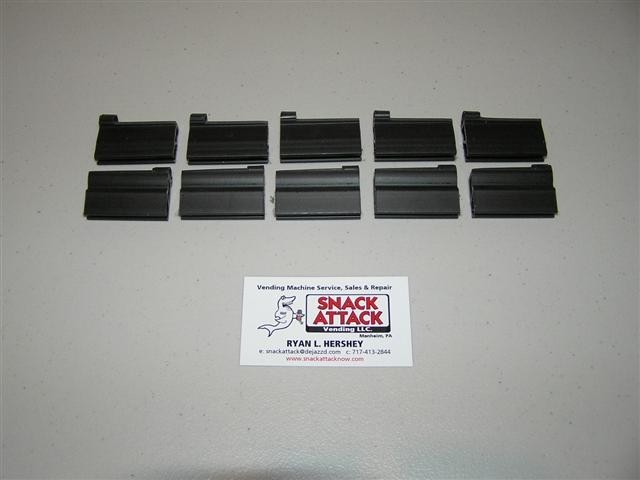 (10) Vendo 511, 540, 576, 620, 630, 720, 840 Black BOTTLE Gauge Bar Clips / New