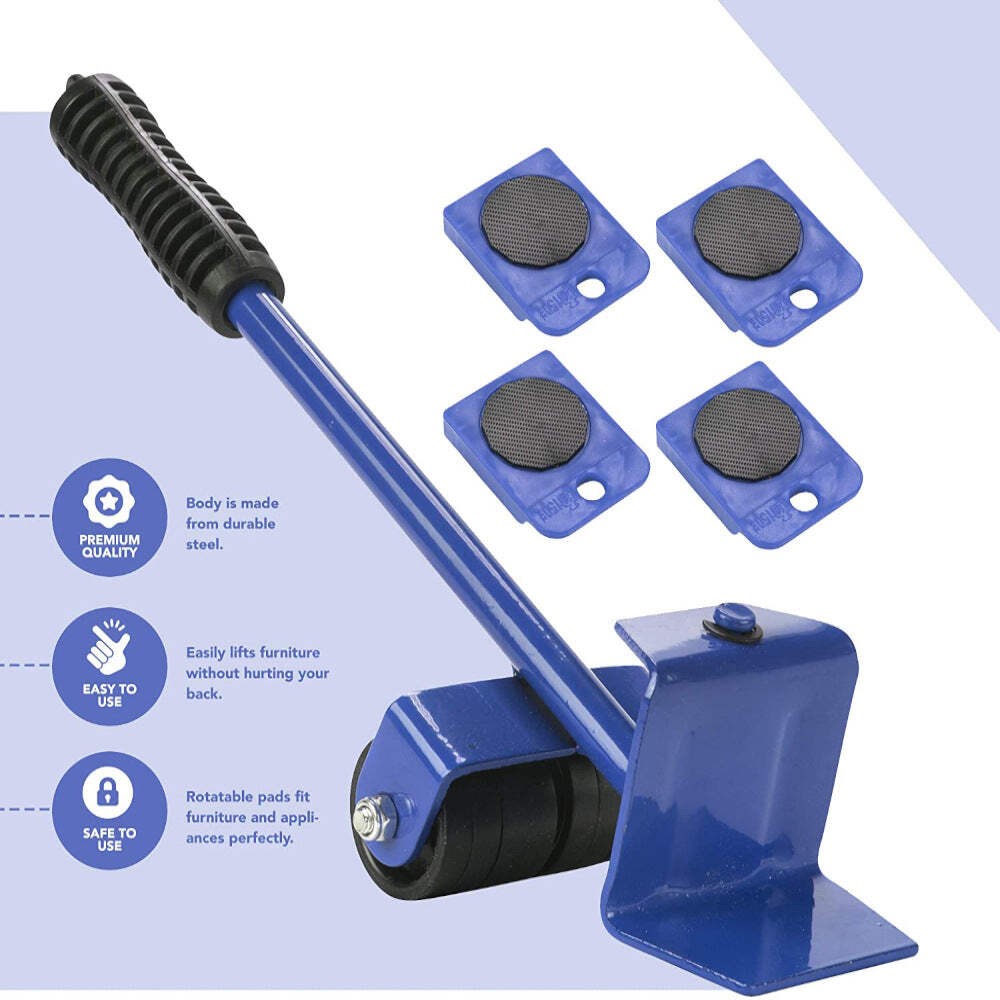 Professional Furniture Lifter Tool Set Furniture Mover Wheel Bar Roller Device H