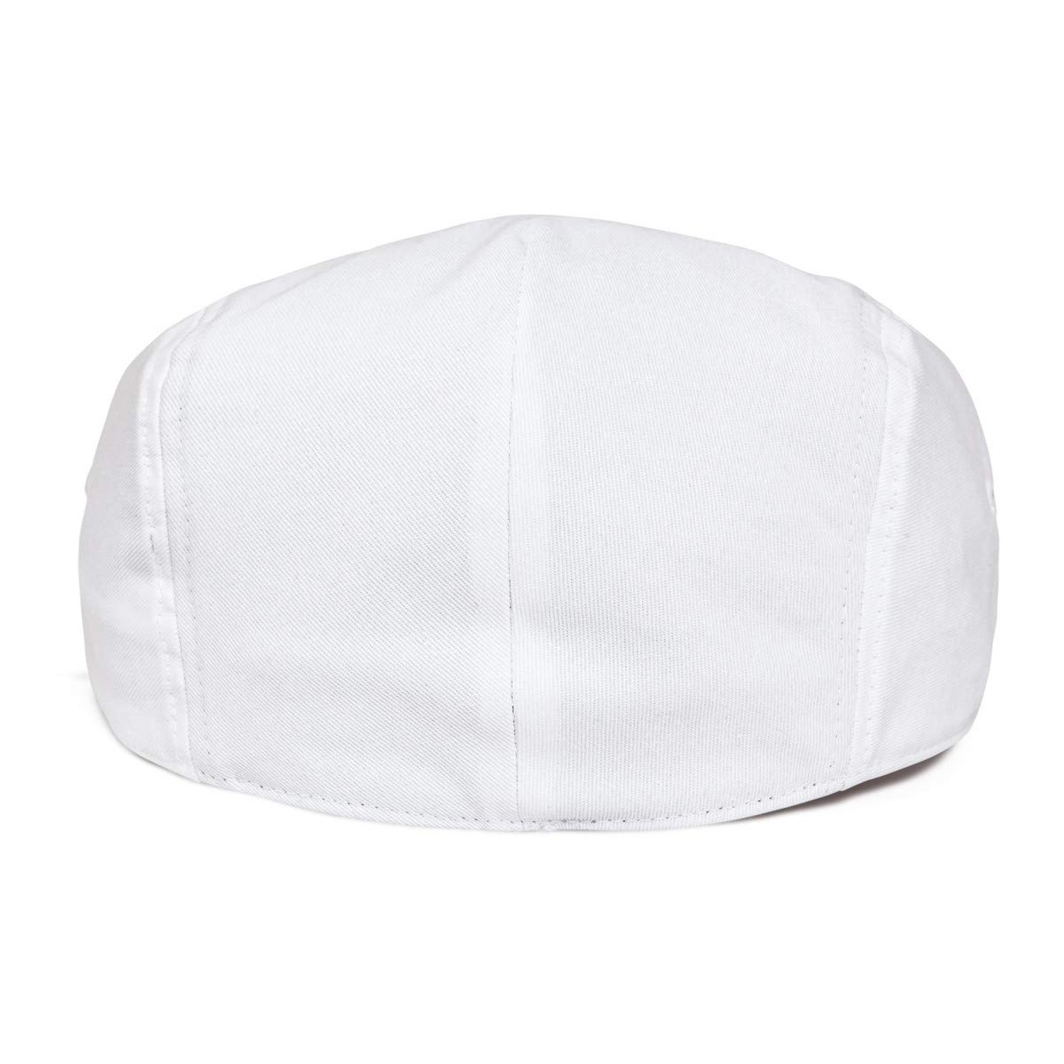Men Ivy Cap Cotton Twill Newsboy Flat Hat 7 7/8 White