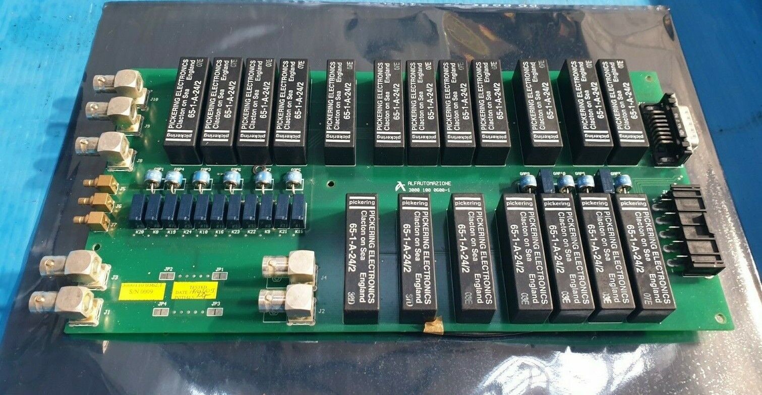 ALFAUTOMAZIONE 3000-100-0600-1 CONTROL BOARD W/ 19 PICKERING 65-1-A-24/2 (R5S9.3