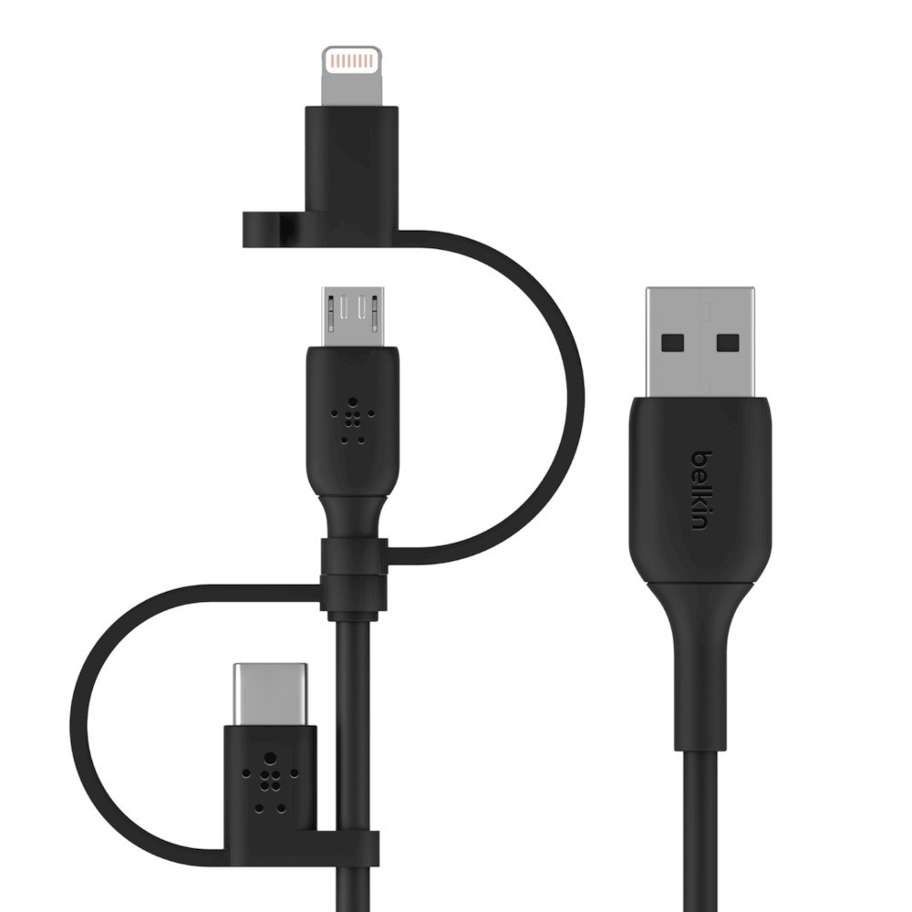 Belkin Cac001Bt1Mbk Universal Cable Musb To Ltg/Usbc 1M Blk 03-Retail Box