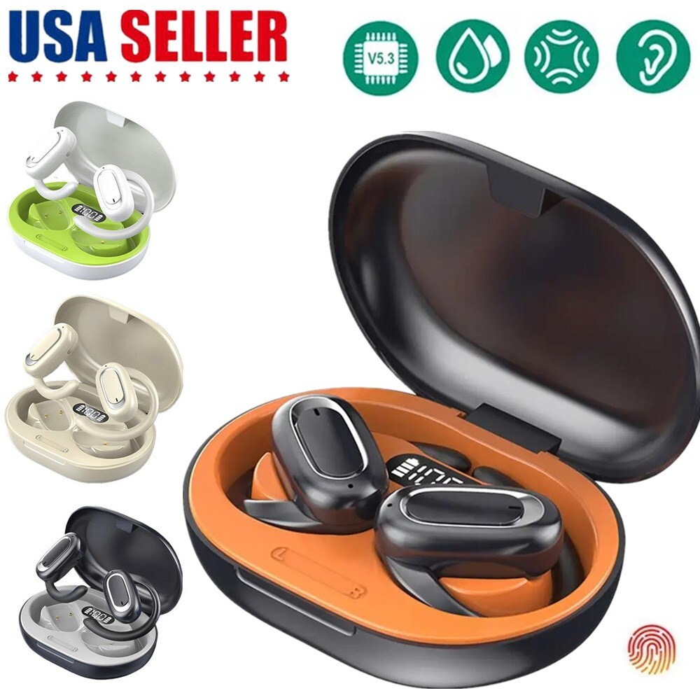 2024 Latest 5D Surround Sound Open Ear Bluetooth Headset Ear Canceling Earbuds