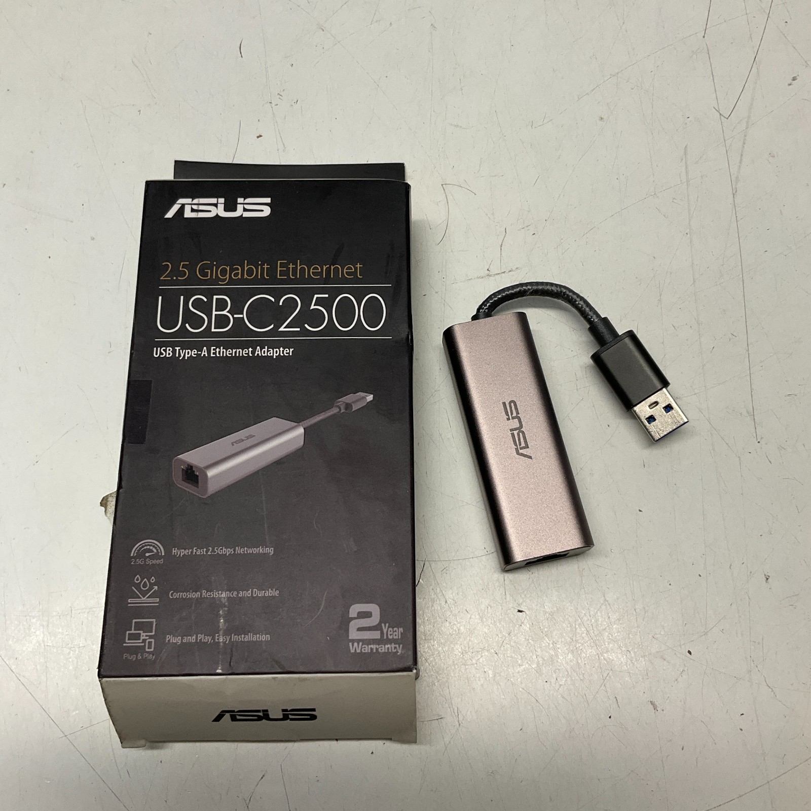 ASUS USB-C2500 2.5G Ethernet USB Adapter Supports Wired Network Connection Mac O
