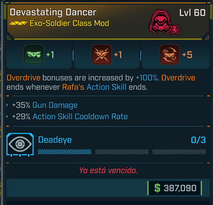Borderlands 4 OP⭐ GOD ROLL DEVASTATING DANCER ⭐RAFA CLASS MOD  ⭐ PC/XBOX/PS4/PS