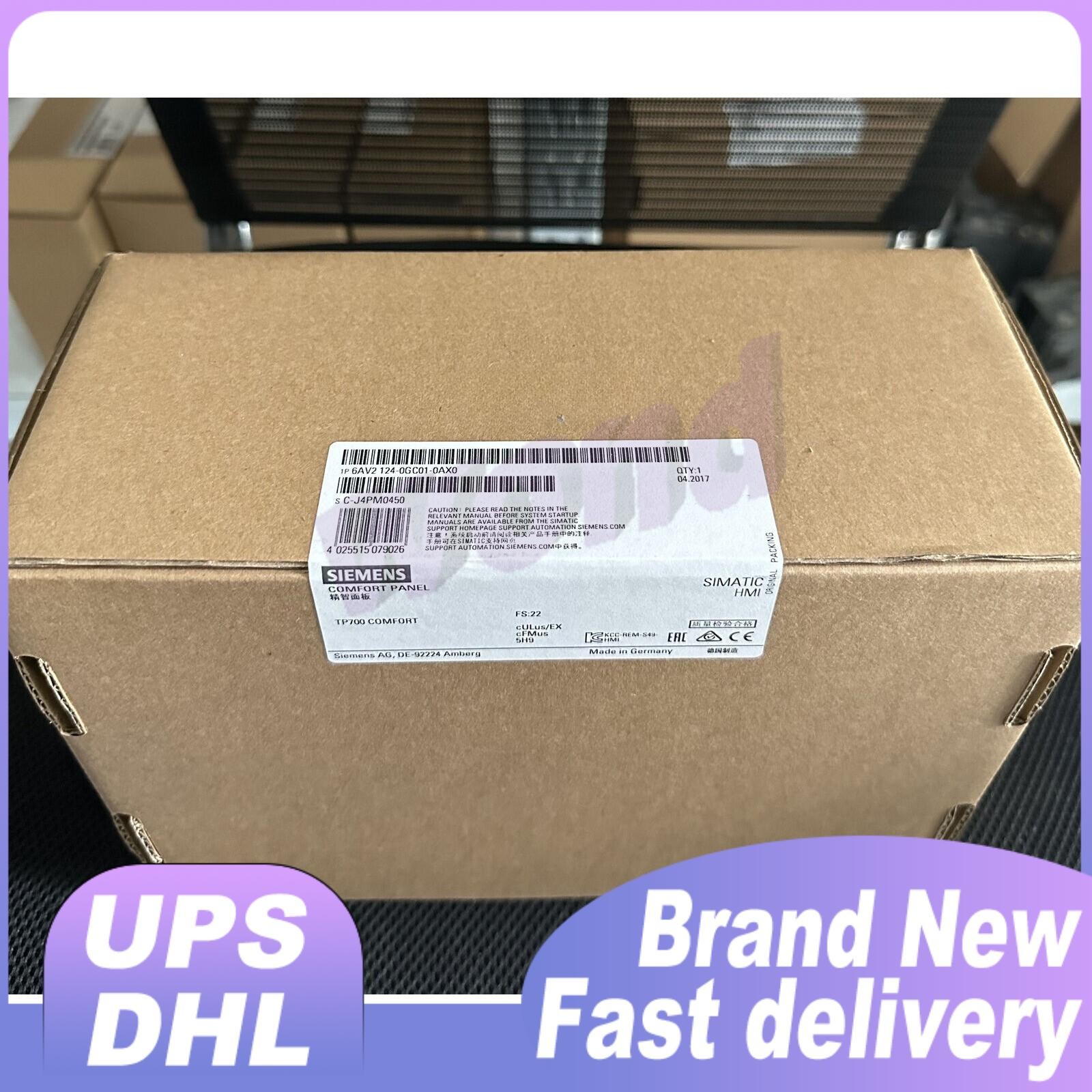 1pc New Siemens 6AV2124-0GC01-0AX0 6AV2 124-0GC01-0AX0 SIMATIC HMI TP700 Comfort