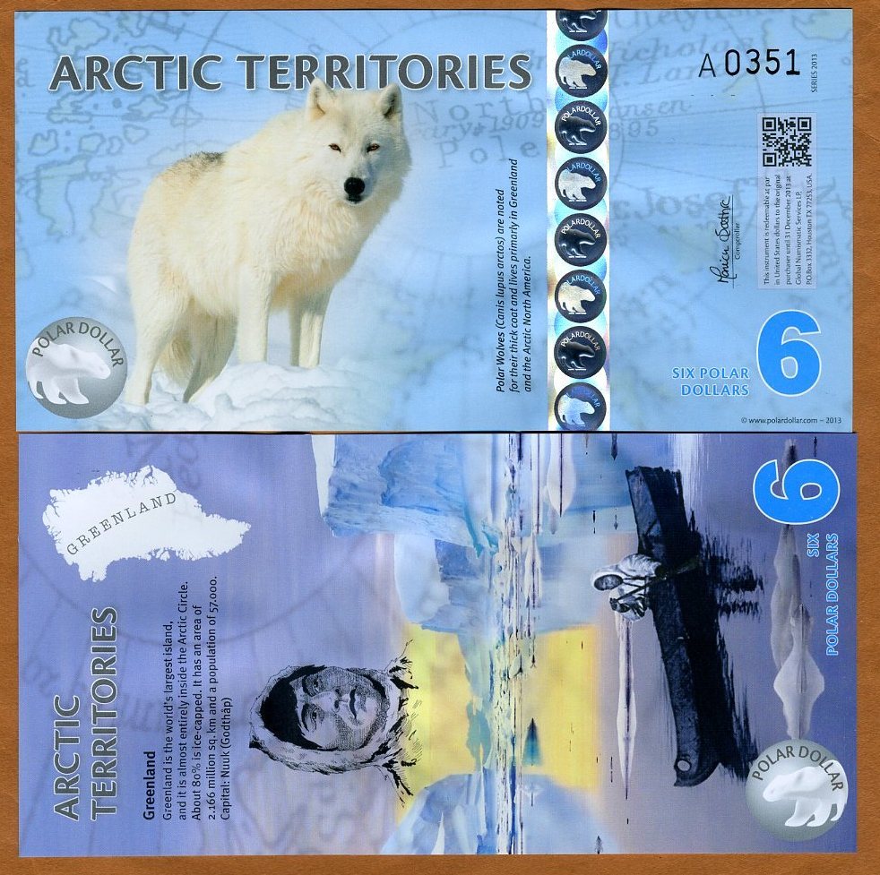 Specimen, Arctic Territories, $6, 2013, Polymer, UNC Polar Wolf