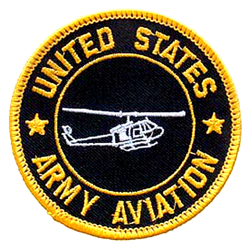 MILITARY EMBROIDERED PATCH -- U.S. ARMY AVIATION -- IRON-ON - 3" FREE SHIP