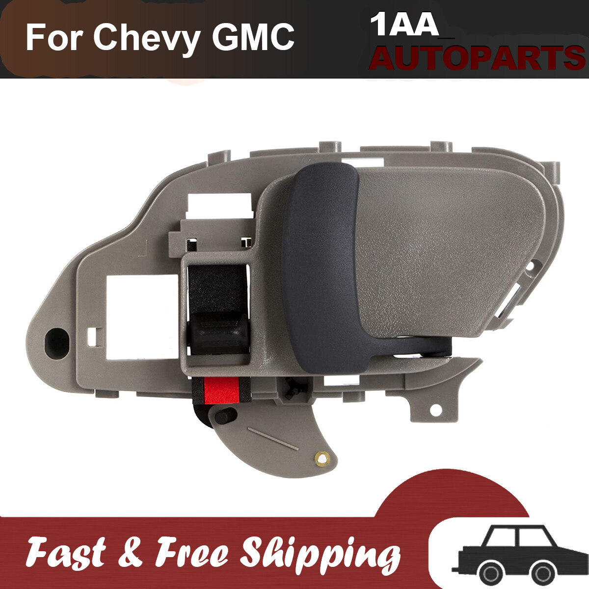 NEW Inside Interior Door Handle Gray Left Driver Side for 95-99 Chevy GMC Truck