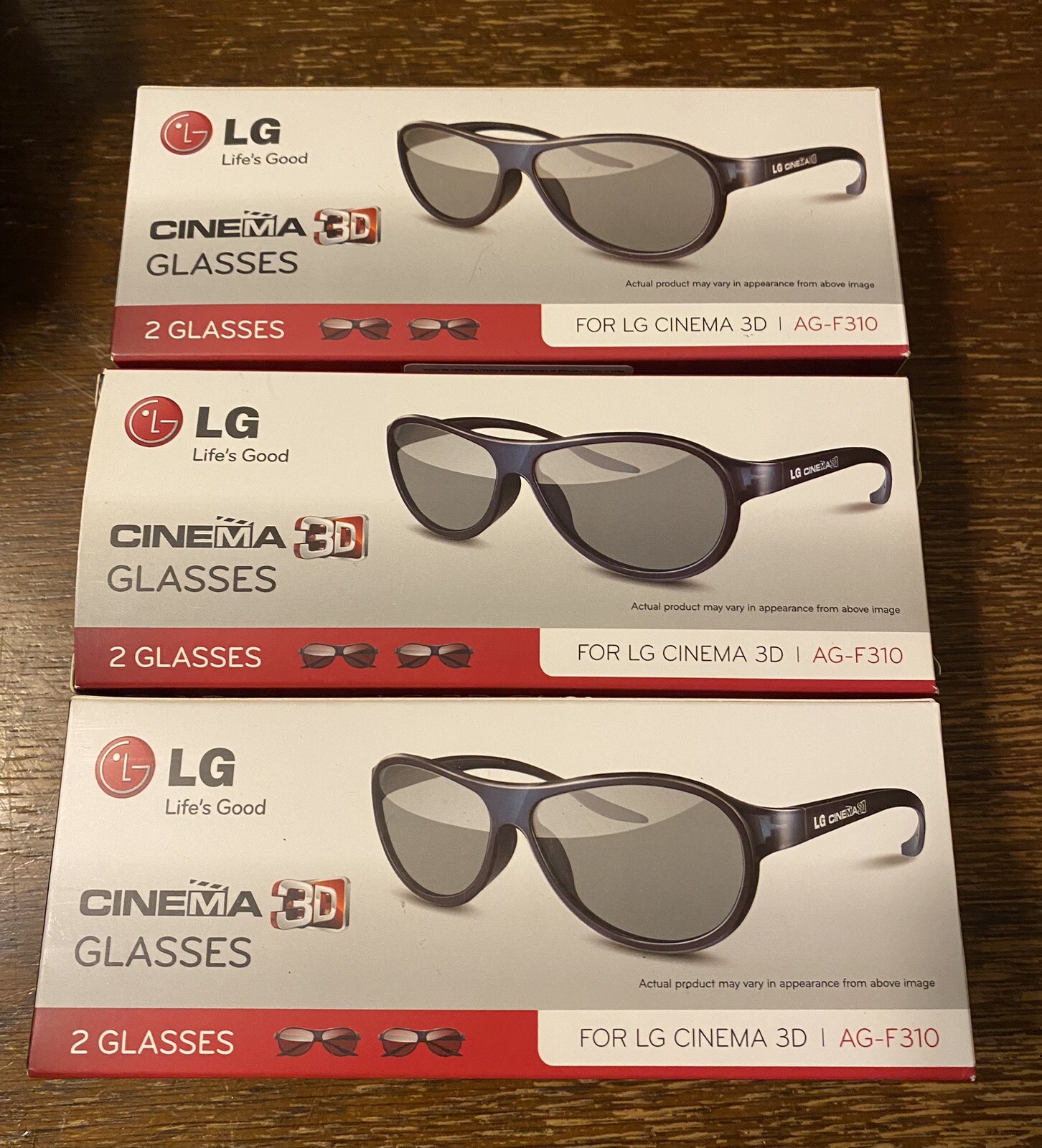 BRAND NEW LG Cinema 3D Glasses 6 Pair  Total AG-F310 Lot