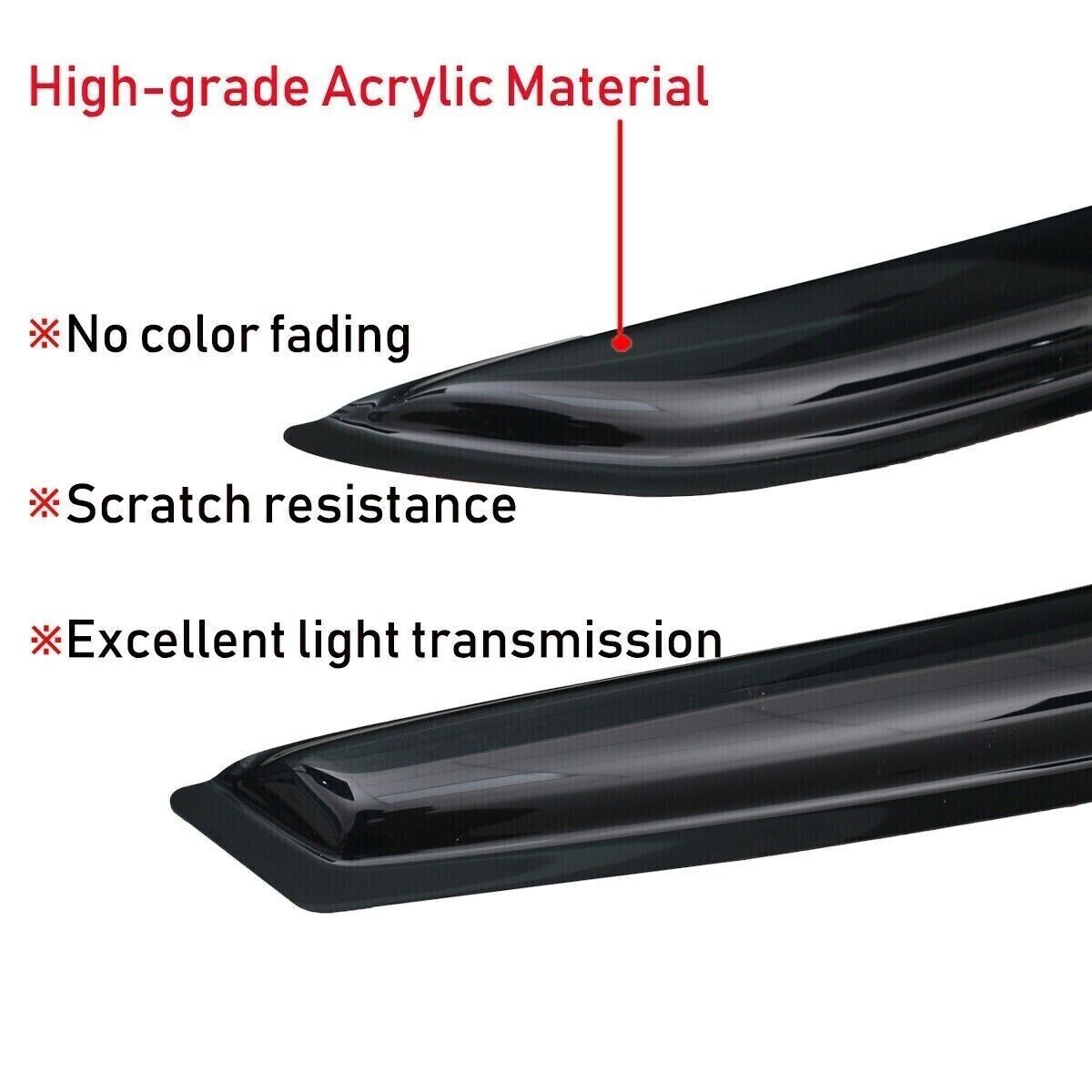 For KIA SORENTO 2011-2015 Black Window Sun Vent Visor Rain Guard Deflectors
