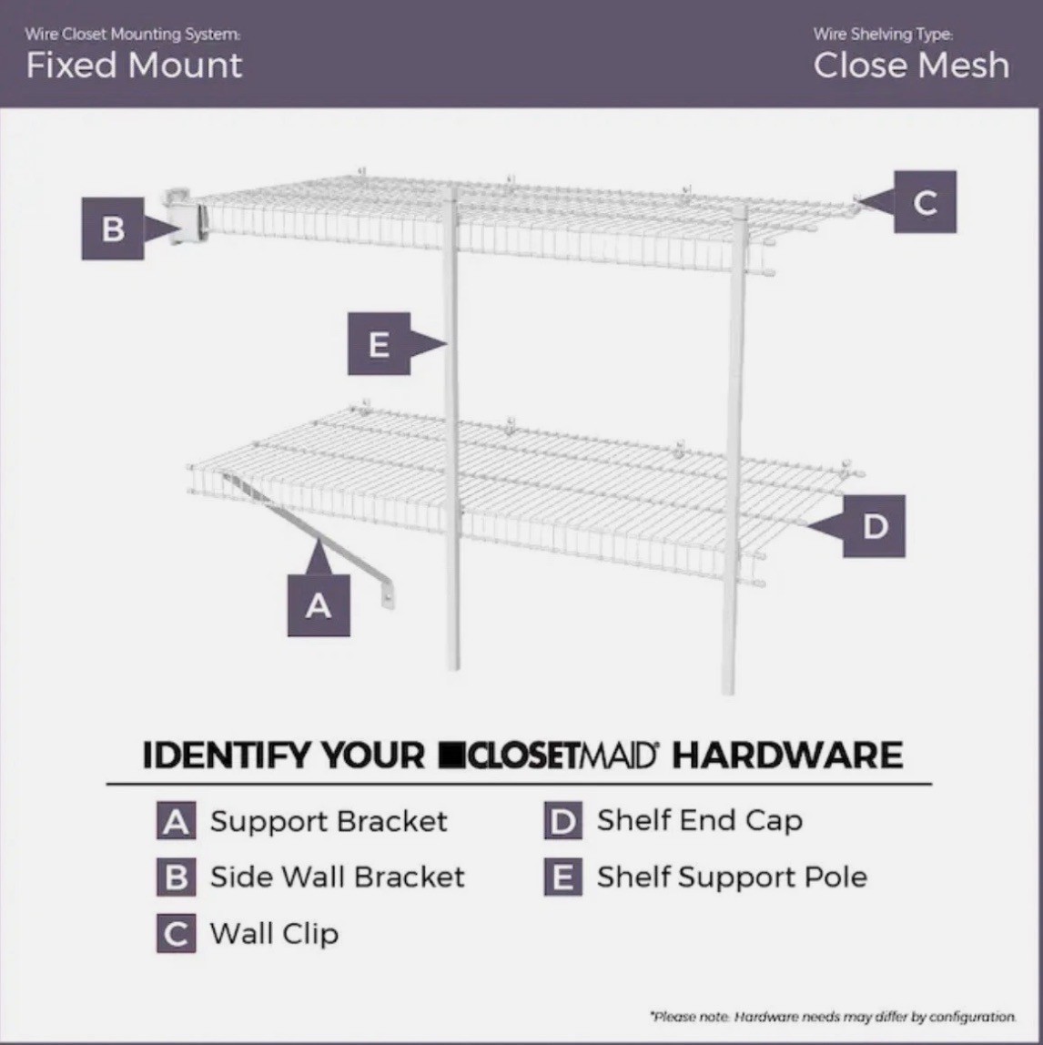 ClosetMaid 1770 Drywall Back Wall Clips Preloaded – 48 Pack