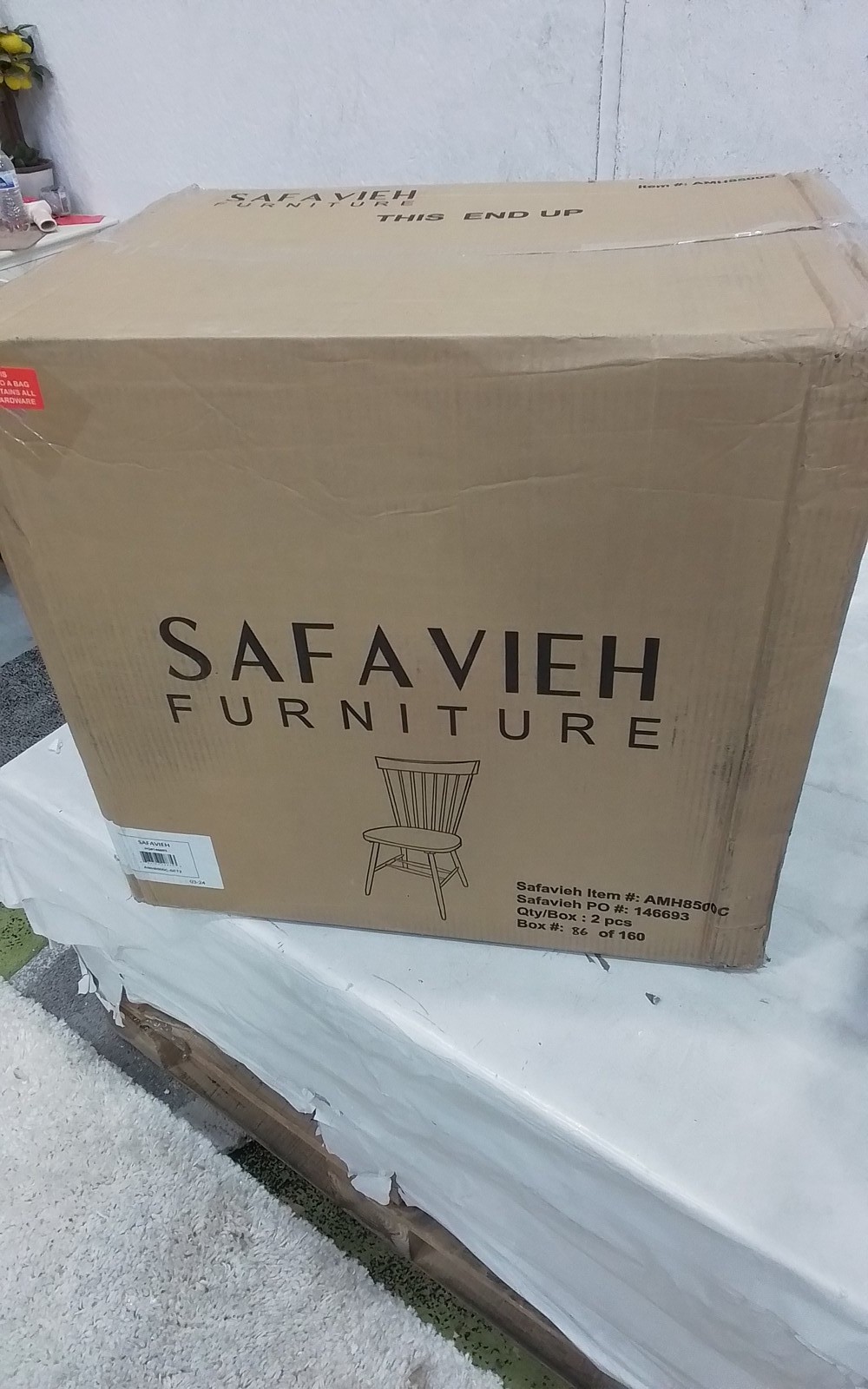 Safavieh PARKER SPINDEL SIDE CHAIR, Reduced Price 2172773858 AMH8500C