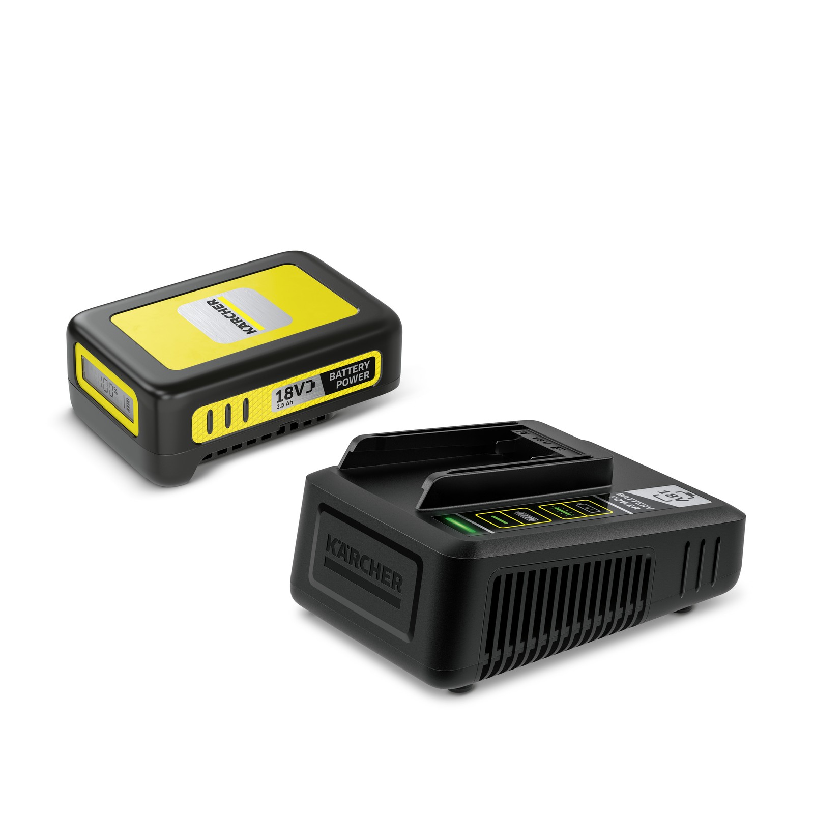 Kärcher Starter Kit, 2.5 Ah Battery/Fast Charger 18V, Real Time LCD Display, NEW
