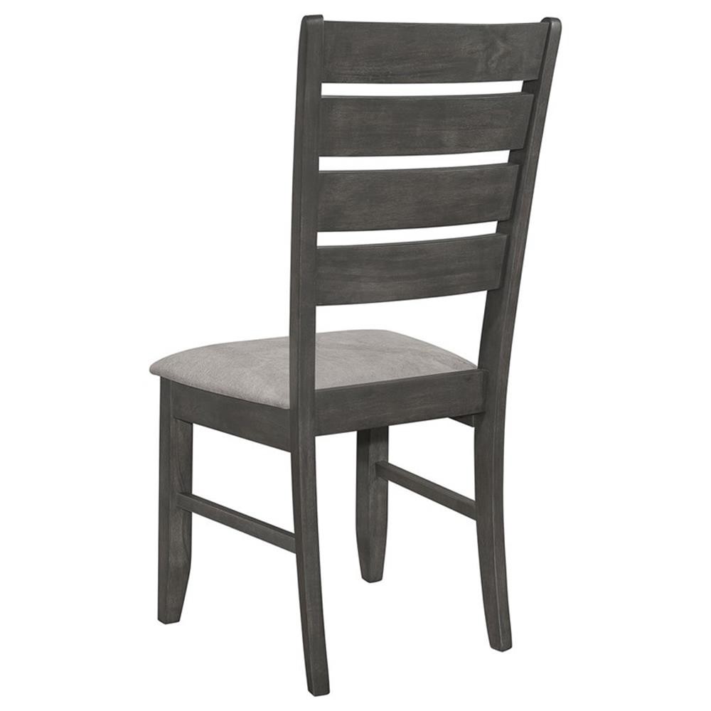 Dalila Wood Dining Side Chair Dark Grey