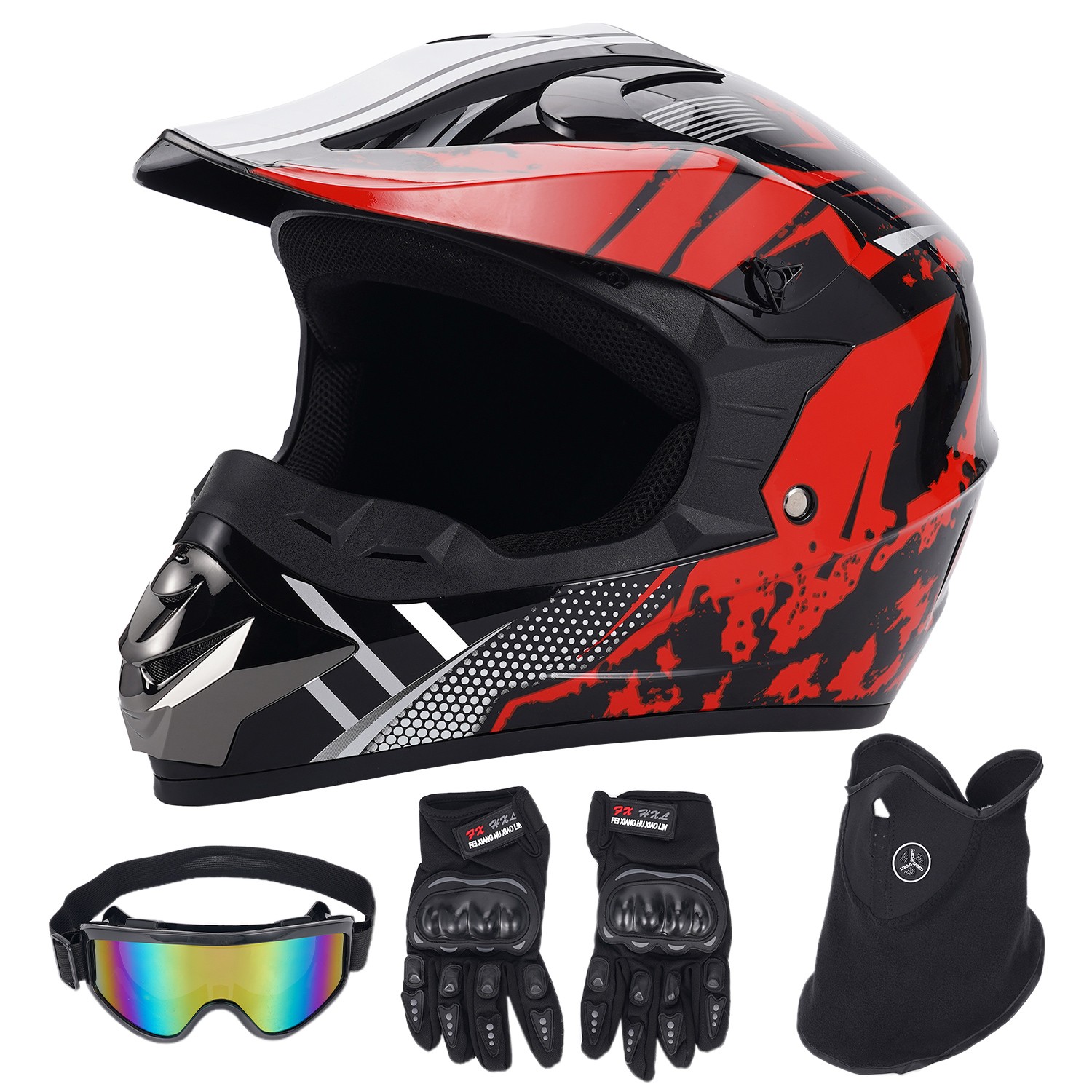 Motocross Helmet Adult Motorcycle Helmet XL Full Face Off Road ATV Dirt Bike DOT