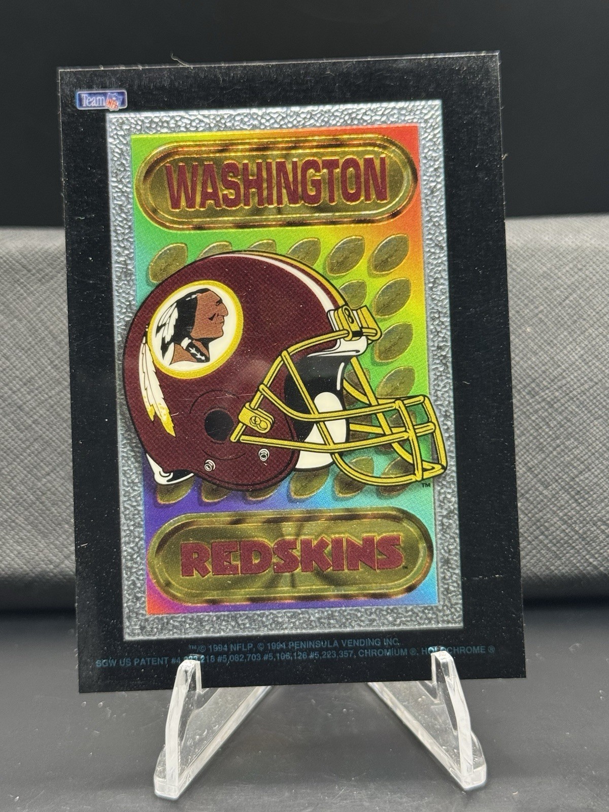 1994 Washington Redskins NFL Team Logo Holochrome Sticker