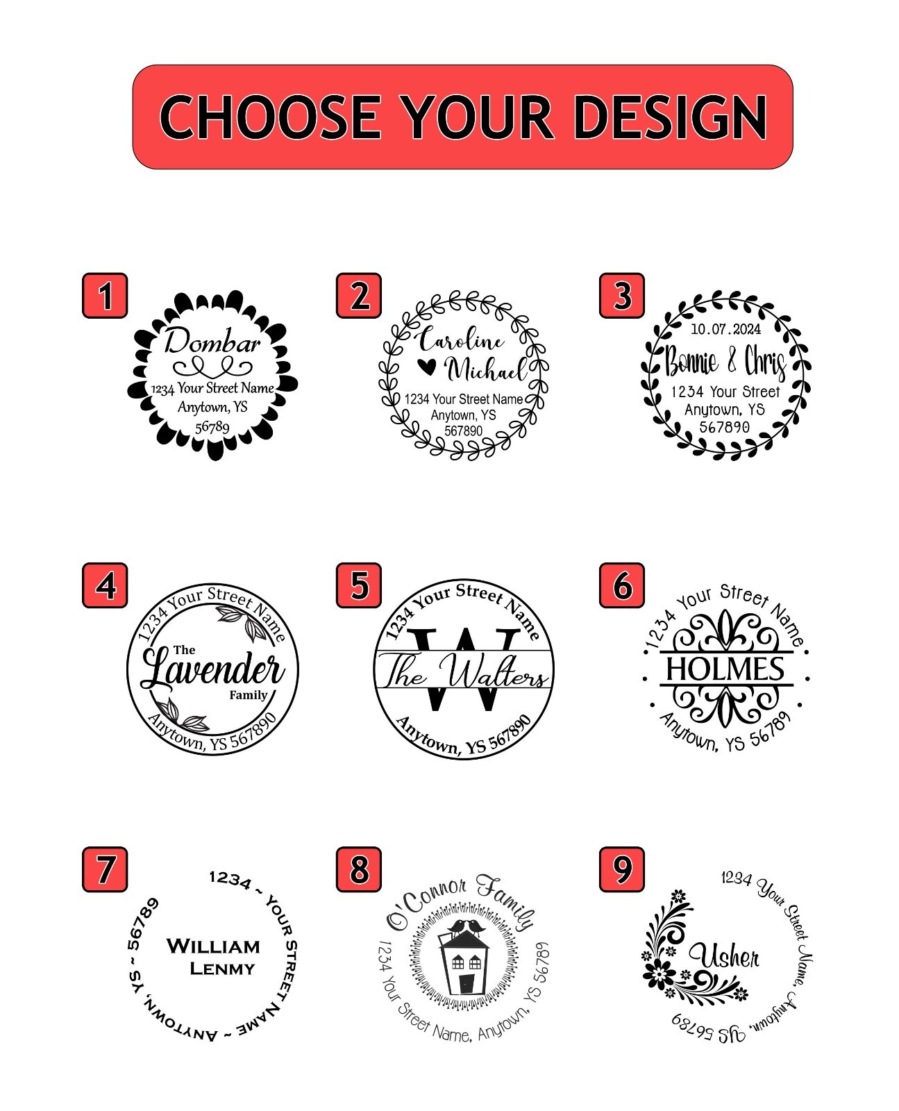 Return Address - custom stamps - 904 Stamps