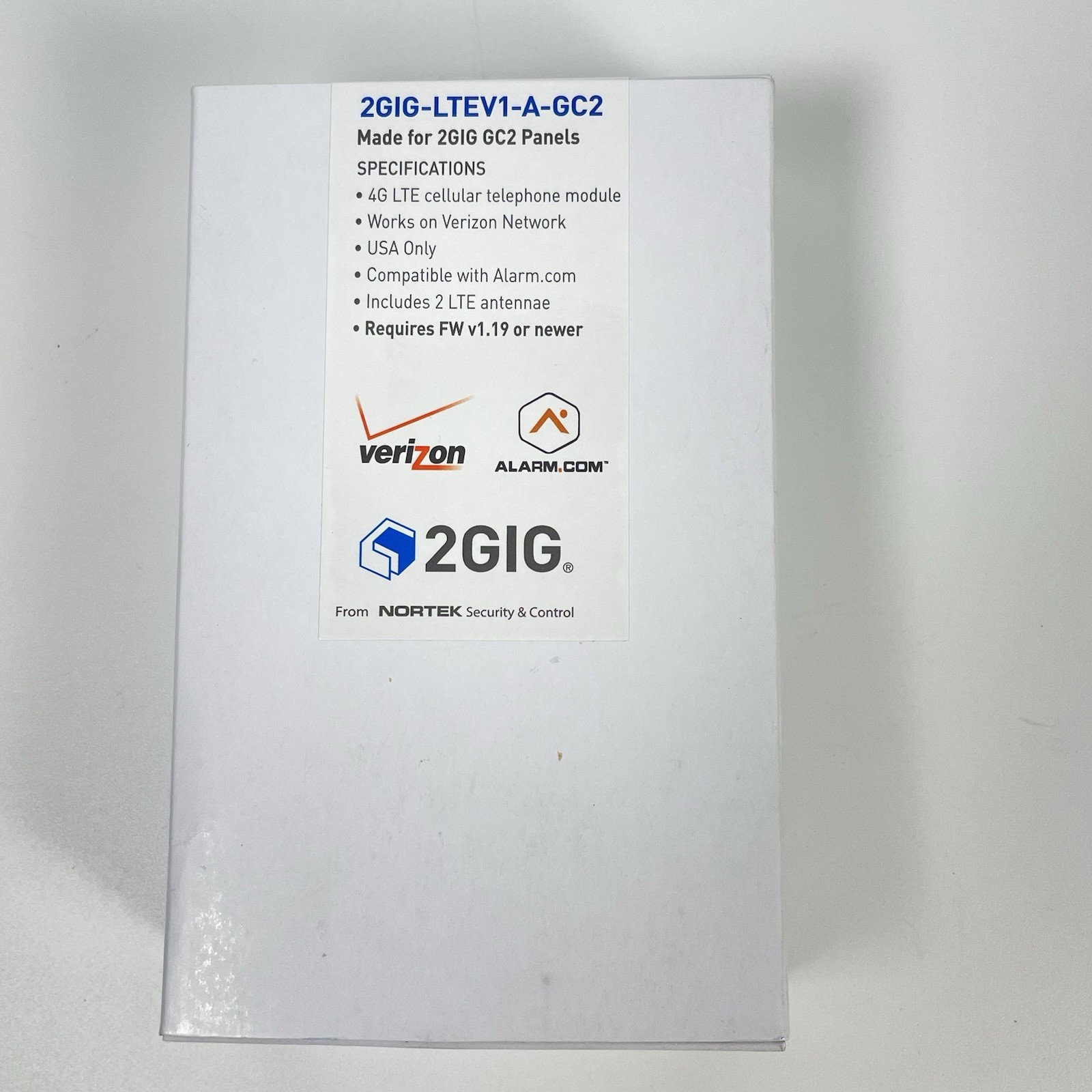 2GIG CP21-345E Vivint GC2 Panel w Sealed Verizon LTE Module Untested