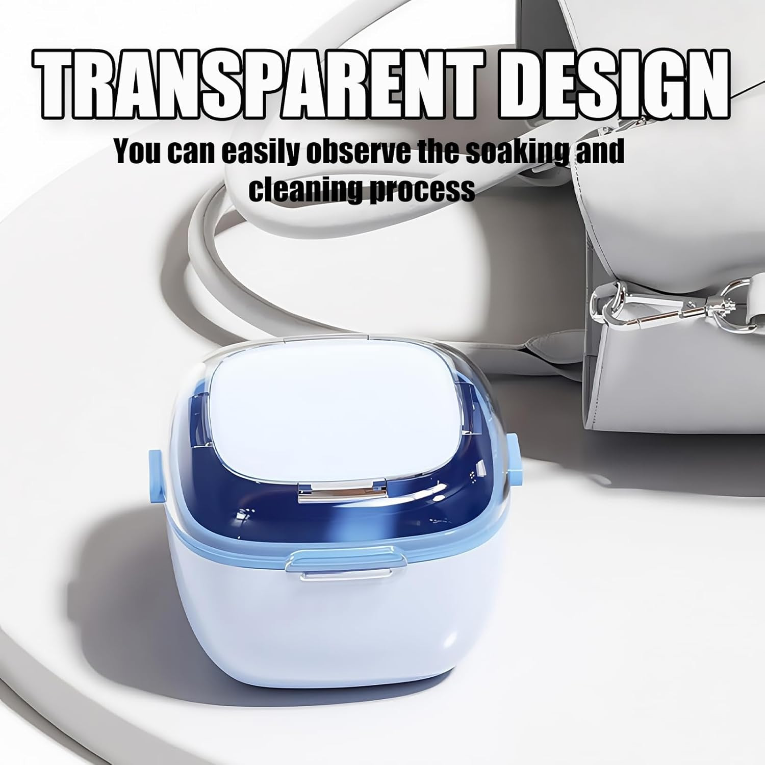 Denture Case, Retainer Cleaning Box, Large Capacity Denture Container Cup for...