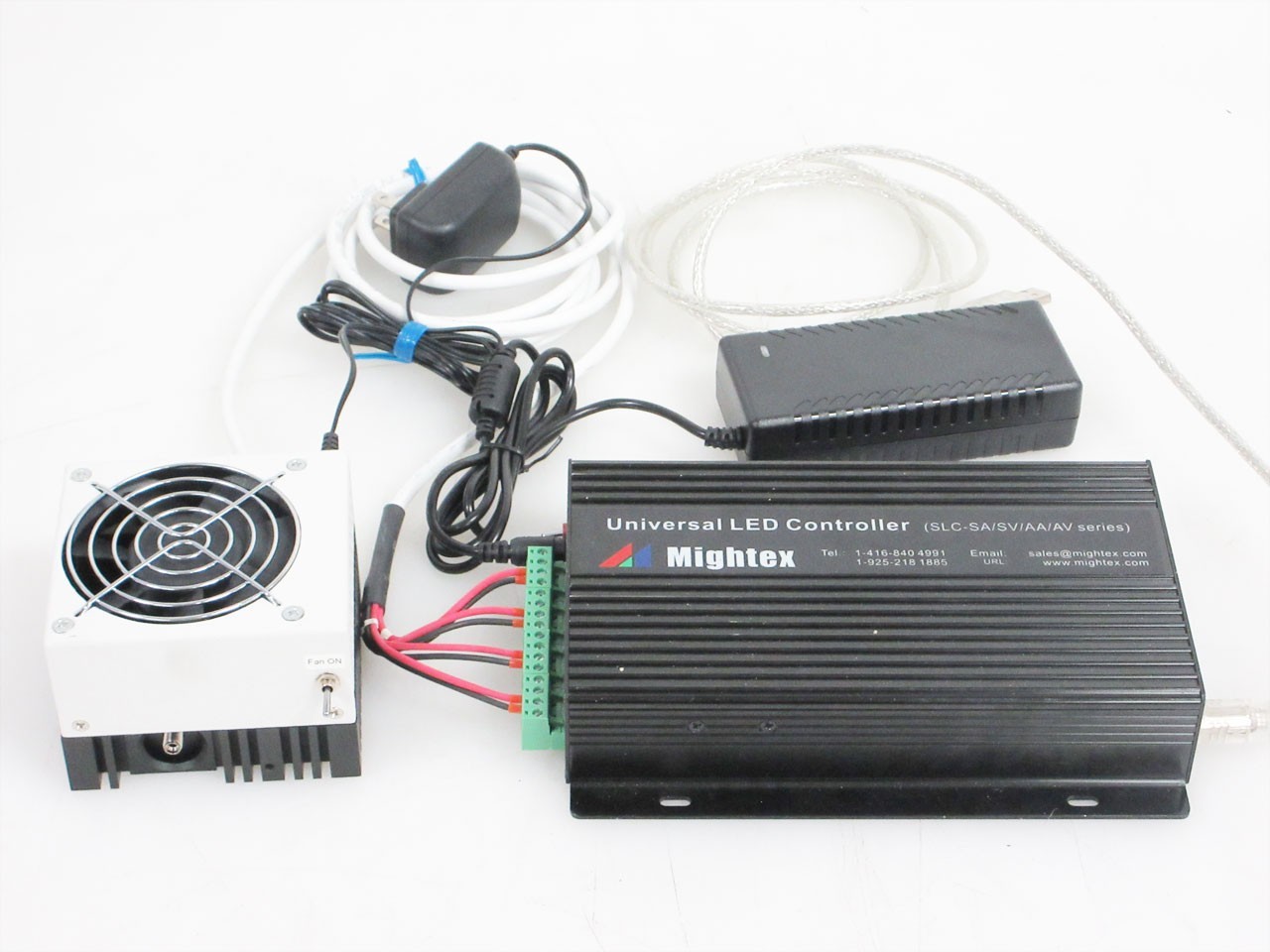 MIGHTEX SYSTEMS SLC-SA04-U/S 4-CHANNEL CONTROLLER & FSS-0380-0780-000 LED SOURCE