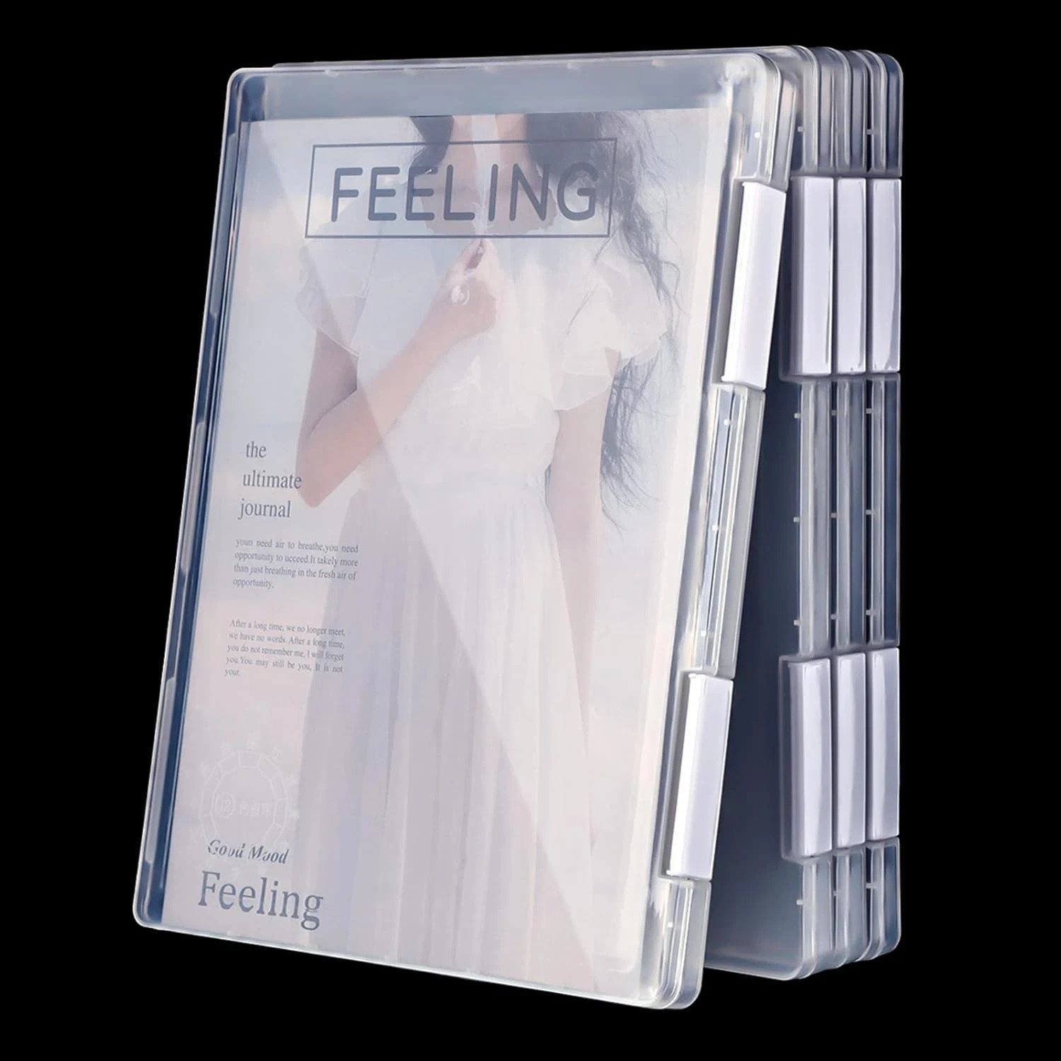 4 Pcs Magazine Protectors for Collectors A4 File Paper Storage Transparent
