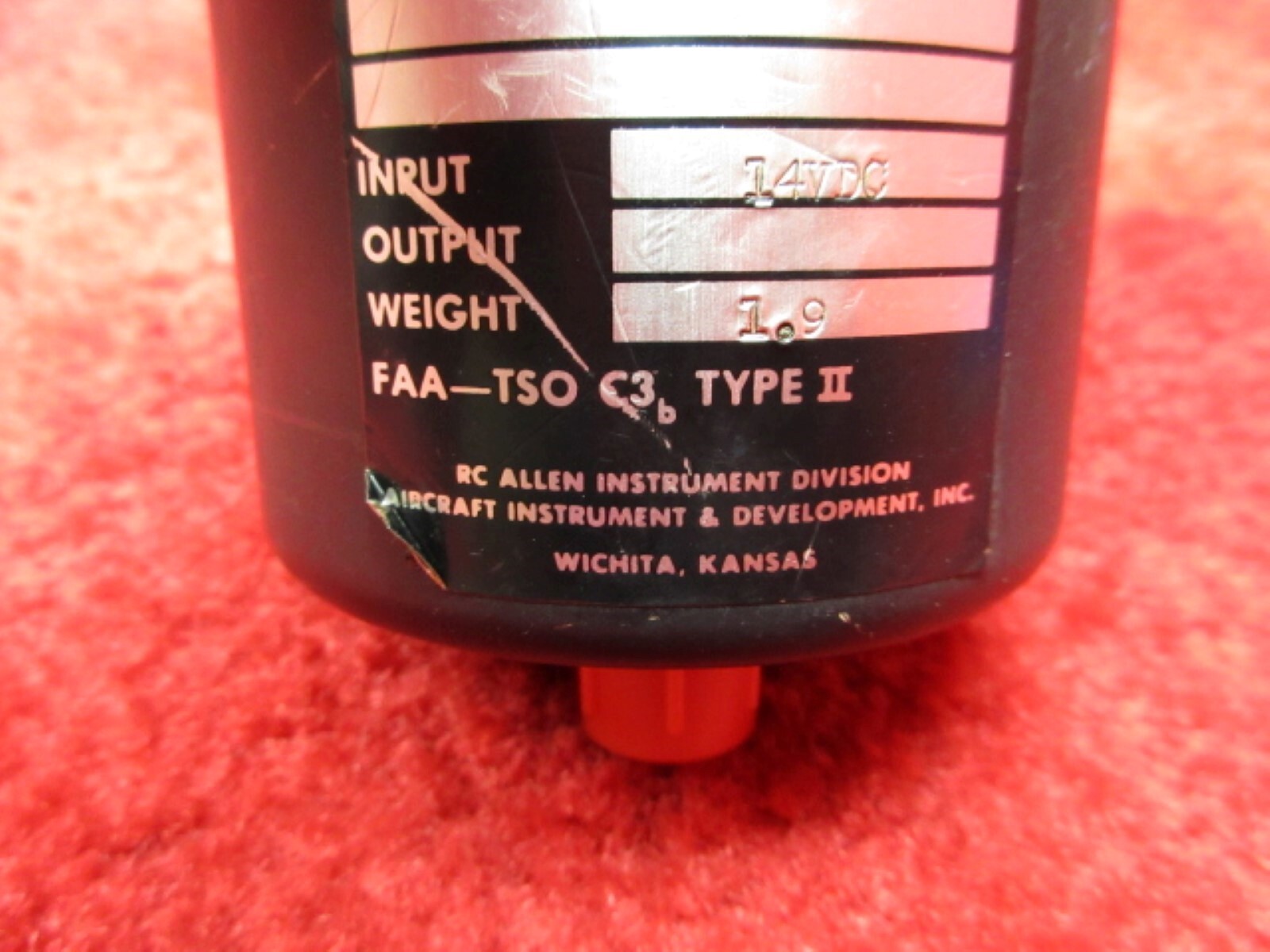 RC Allen 82A-1 Turn Coordinator Gyro Indicator 14V