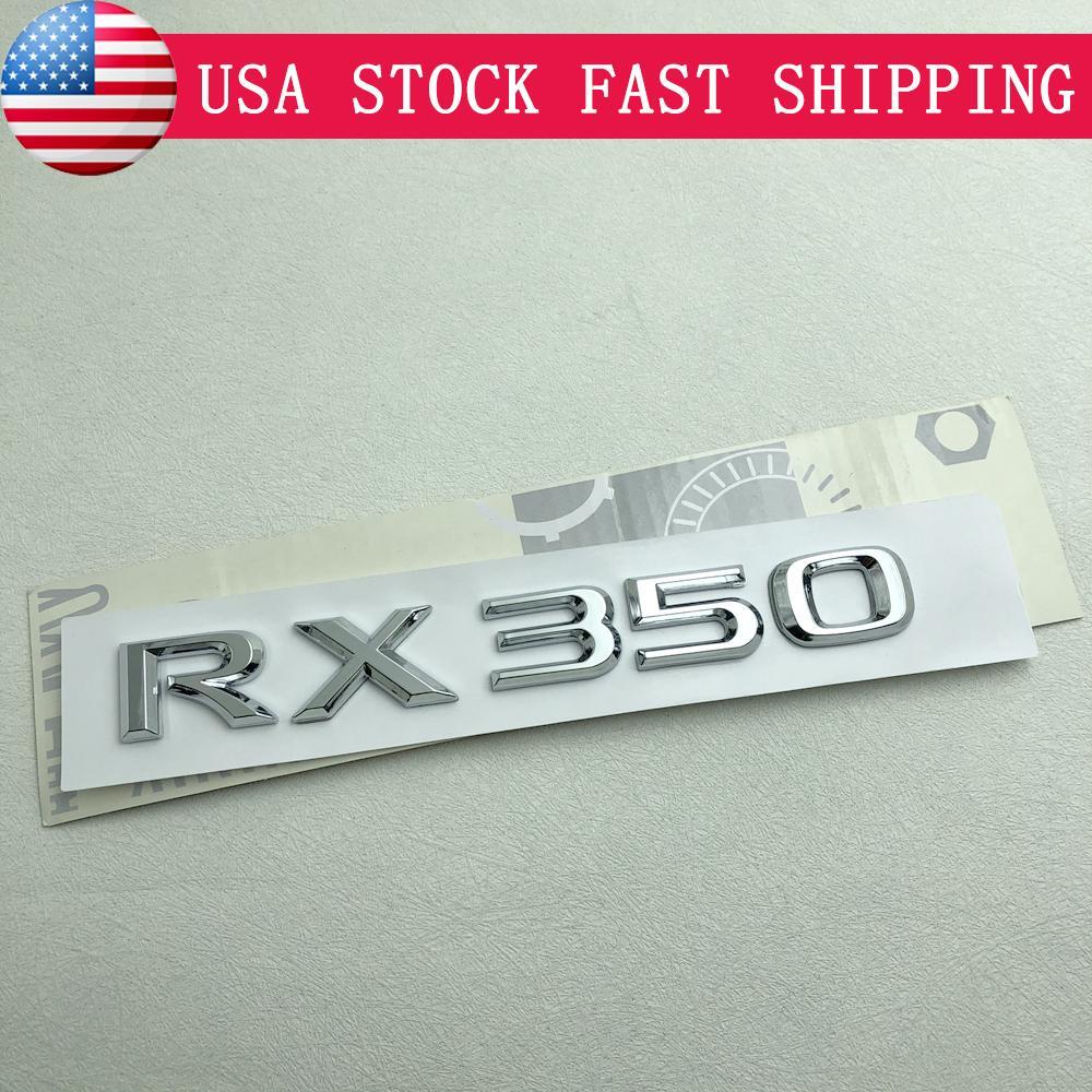 US Chrome Silver For RX 350 RX350 Letter Trunk Liftgate Badge Emblem Car Replace