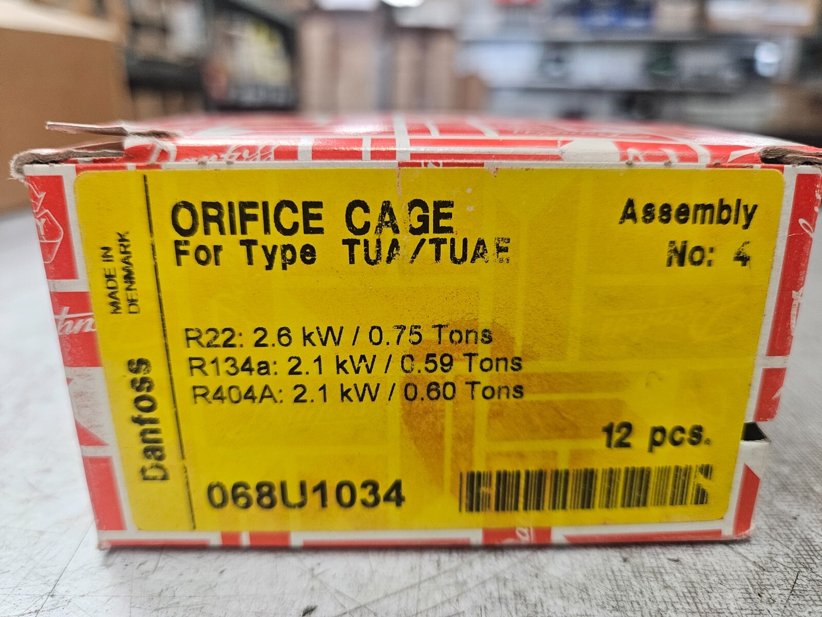 DANFOSS 068U1034 ORIFICE CAGE FOR TYPE TUA/TUAE EXPANSION VALVES (1 PIECE)