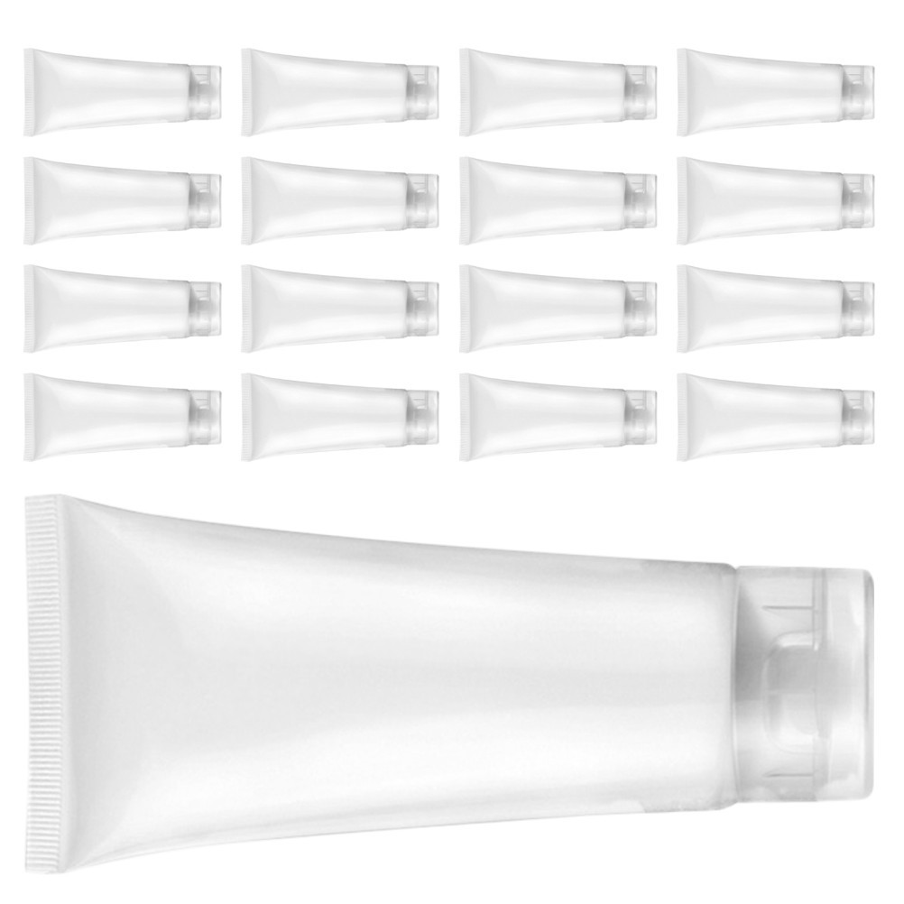 30Pcs Refillable Durable Plastic Squeeze Bottles for Travel Lotion Shampoo