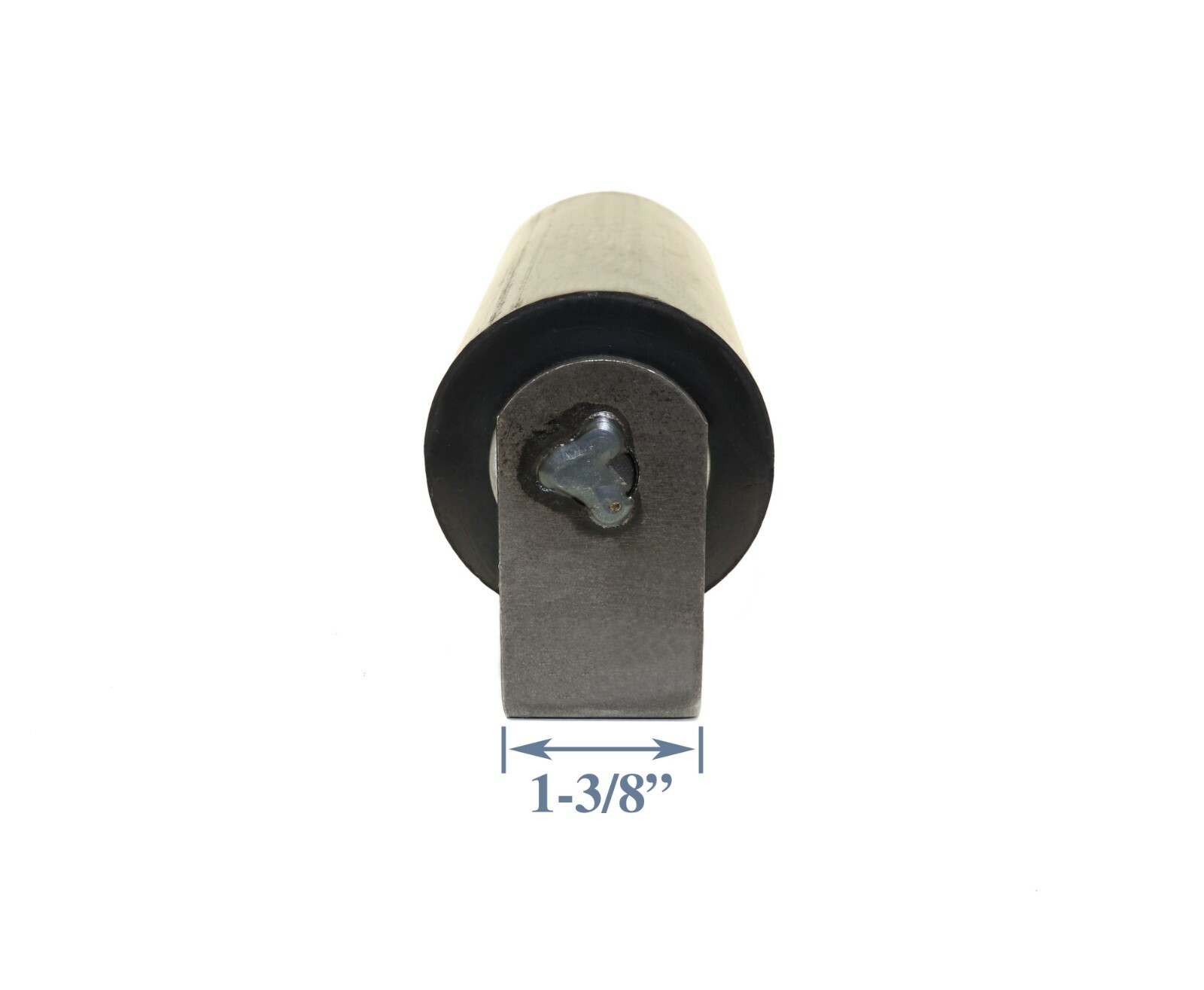Gate Roller Rubber Top Guide Rubber 6" Sliding Rolling Slide Black | 2 QTY