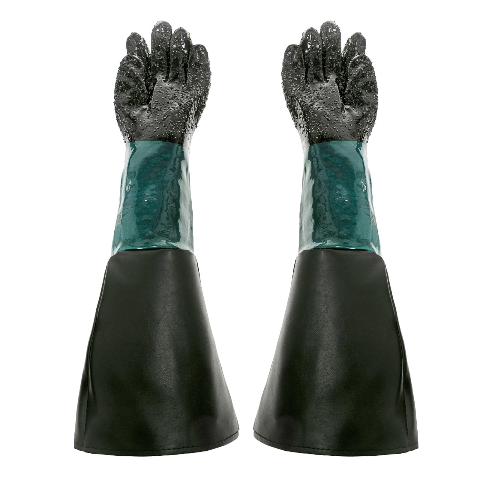 23.6 Rubber Sand blast Cabinet Gloves for Abrasive Blasting and Sandblast Cabine