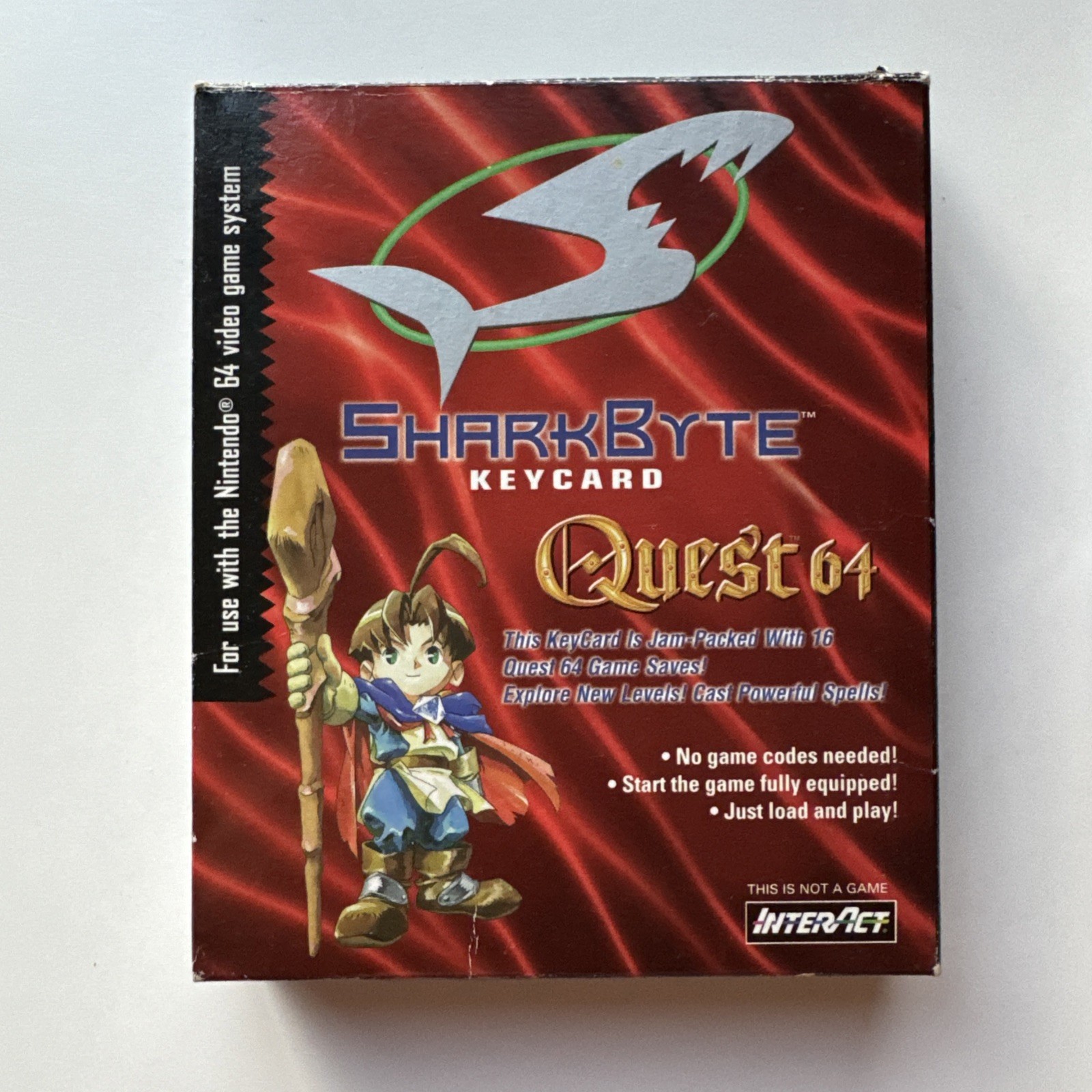 BOX ONLY Sharkbyte Memory Keycard for Quest 64 N64 Nintendo 64 loaded codes